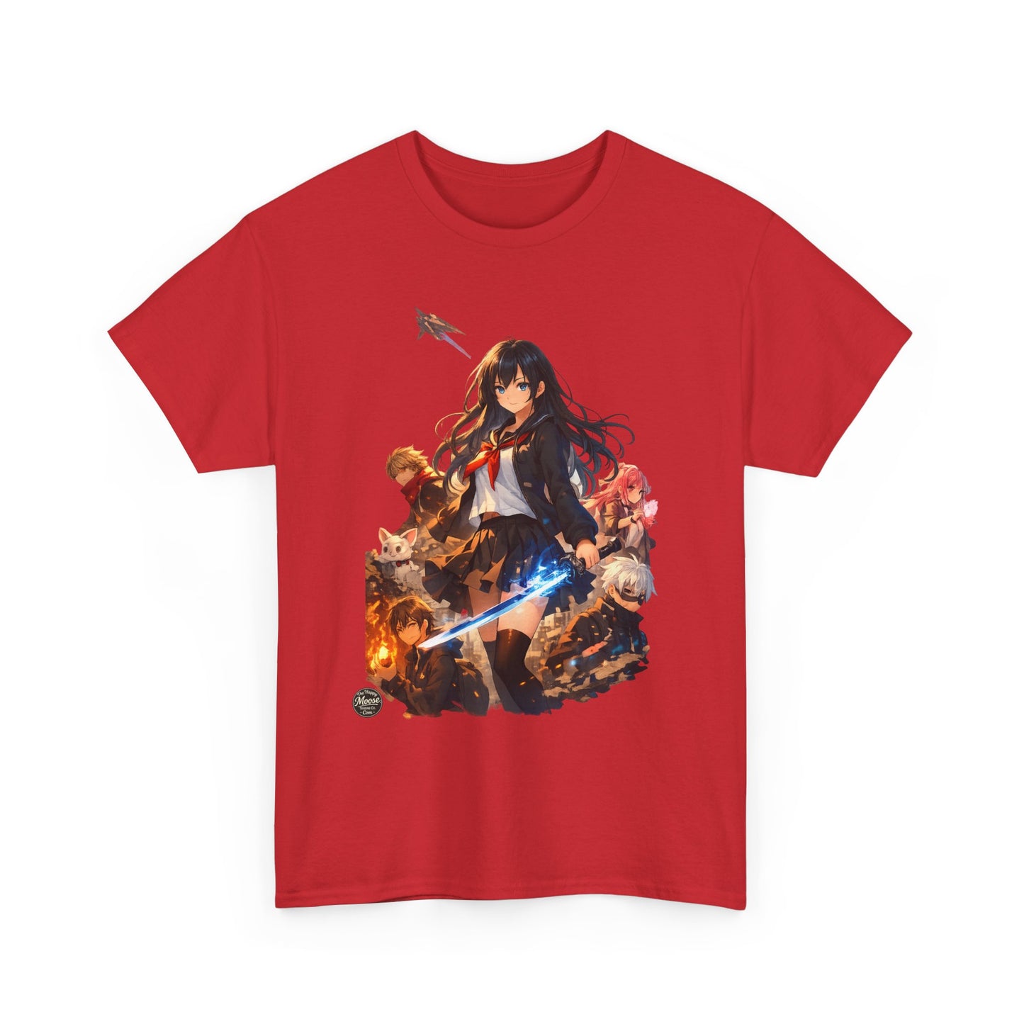 Anime Fantasy Heroine T-Shirt — Sword & Crew Art Tee #E008