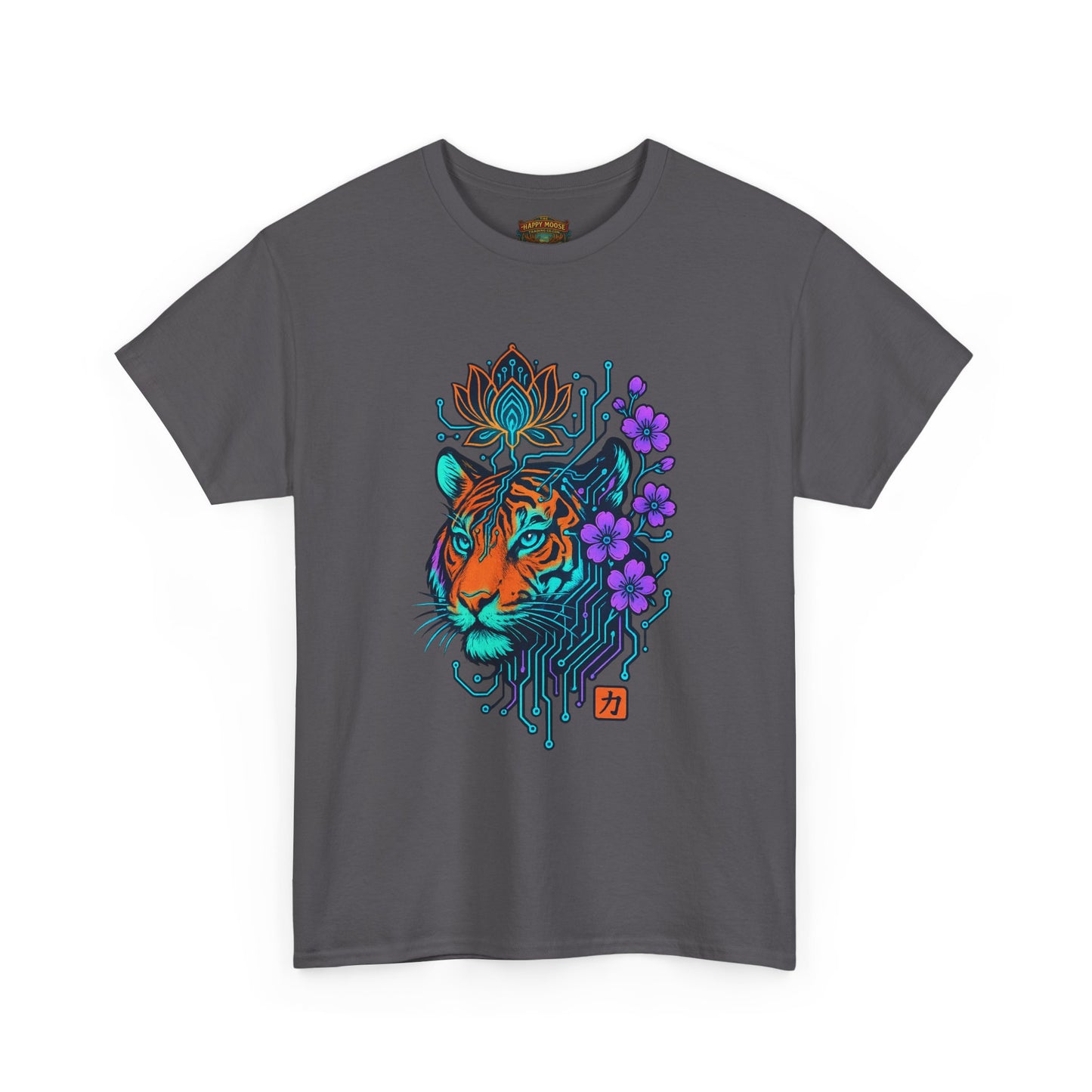 Tiger Graphic T-Shirt — Majestic Striped Cat Design