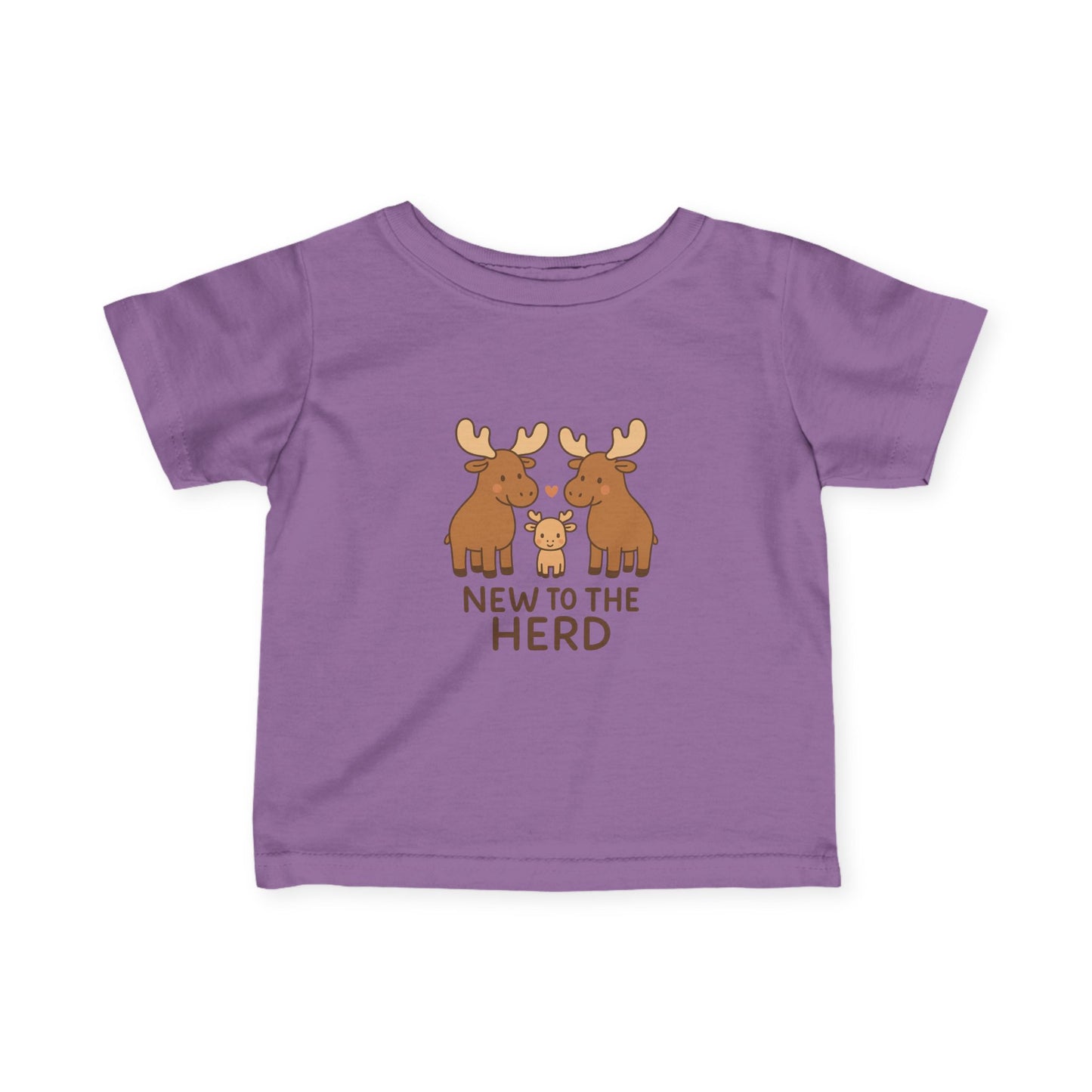 Infant Tee — "New to the Herd" Moose Family Baby Shirt
