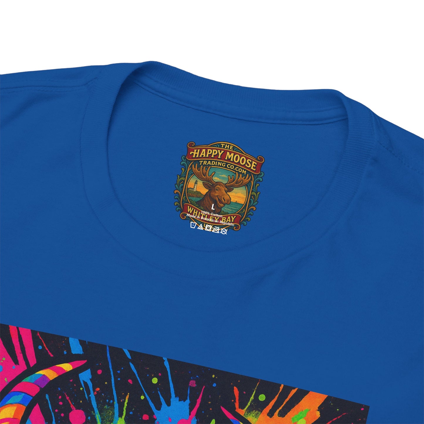Psycadelic Highland Cow T-Shirt | Retro Rainbow Cow Art 1