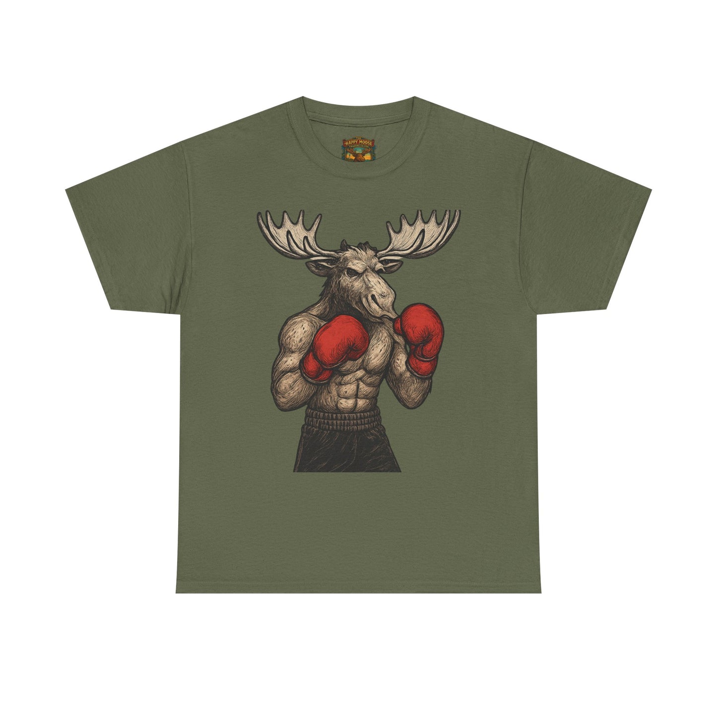Boxing Moose T‑Shirt — Funny Wildlife Gym Tee for Men & Women