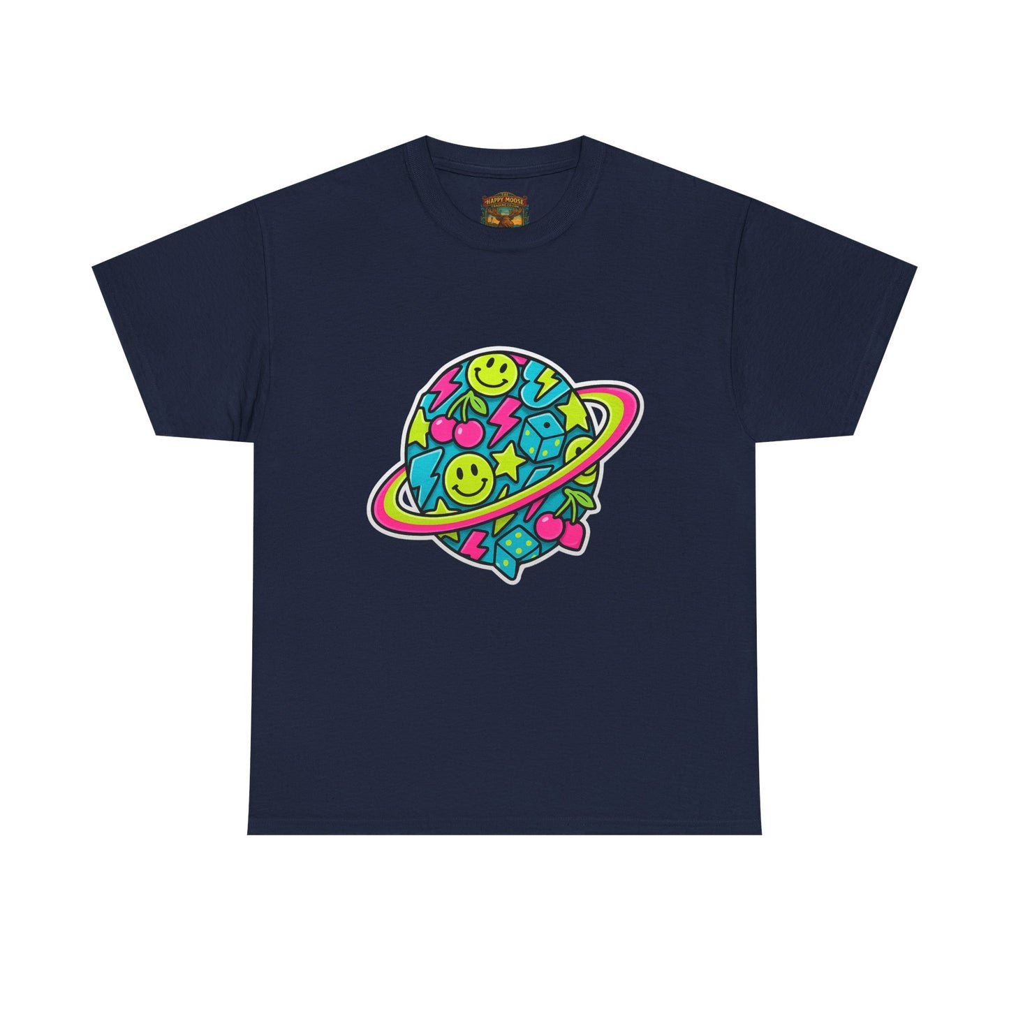 Smiley Planet T-Shirt | Space Cute Graphic Tee