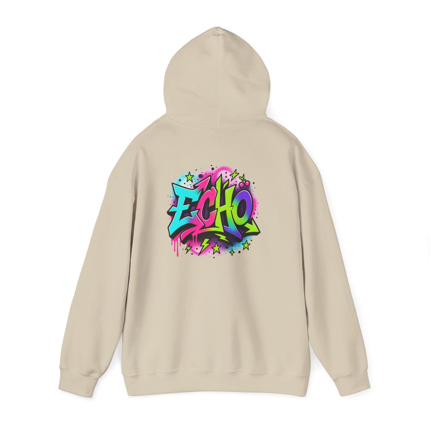 Graffiti "ECHO" Hoodie – Street Art Graphic Pullover
