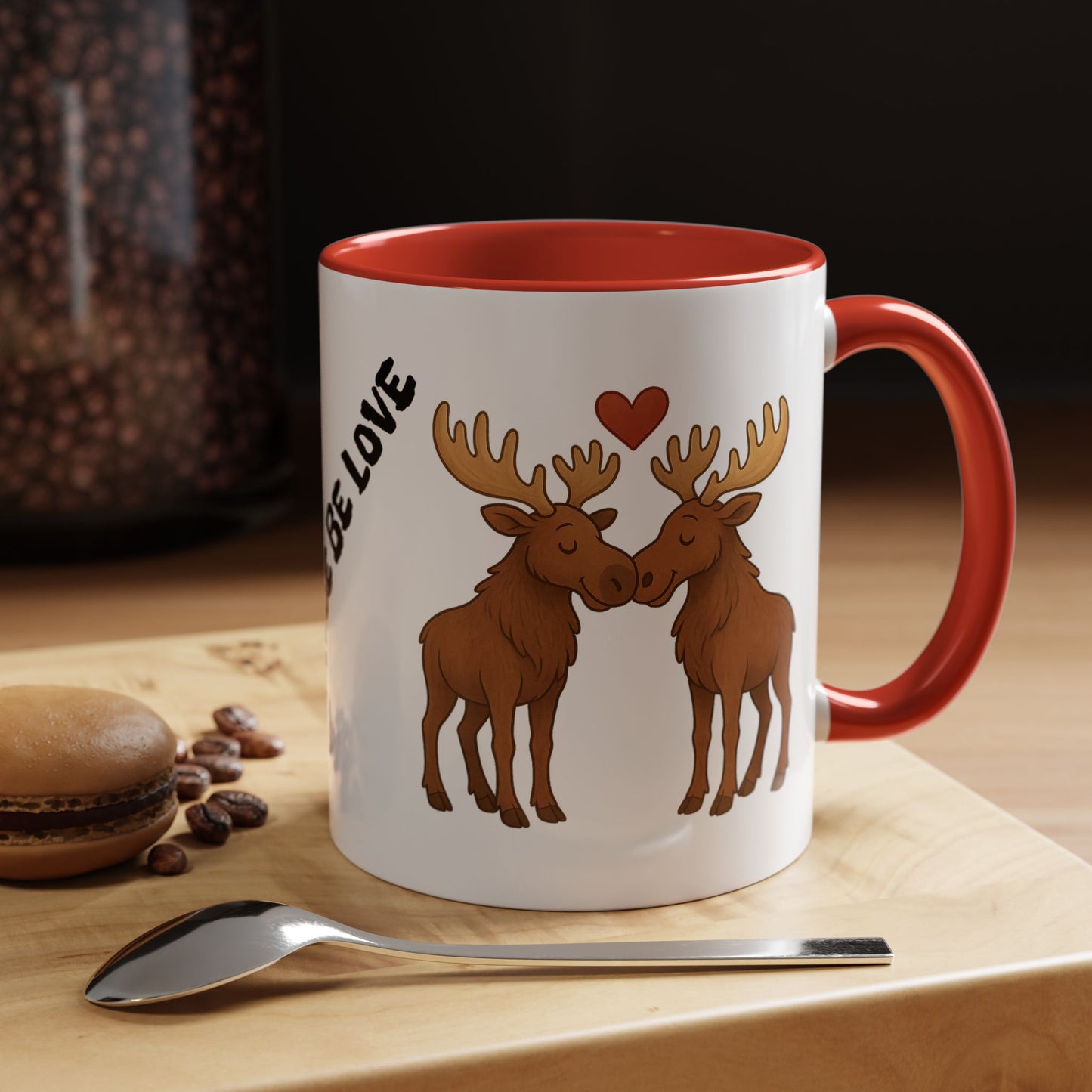 It Moose Be Love Coffee Mug — Cute Romantic Moose Couples Accent Mug (11/15oz)