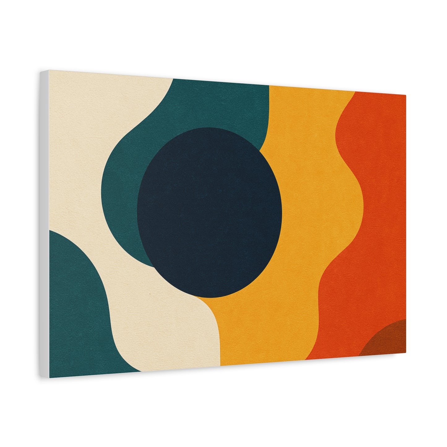 Abstract Retro Wave Matte Canvas Print — Mid Century Colorful Wall Art (Stretched 1.25")