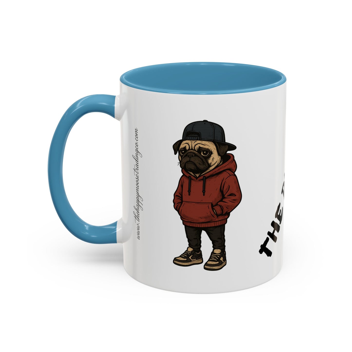 The Pug Mug Accent Coffee Mug — Cute Pug Cartoon Gift (11/15oz)