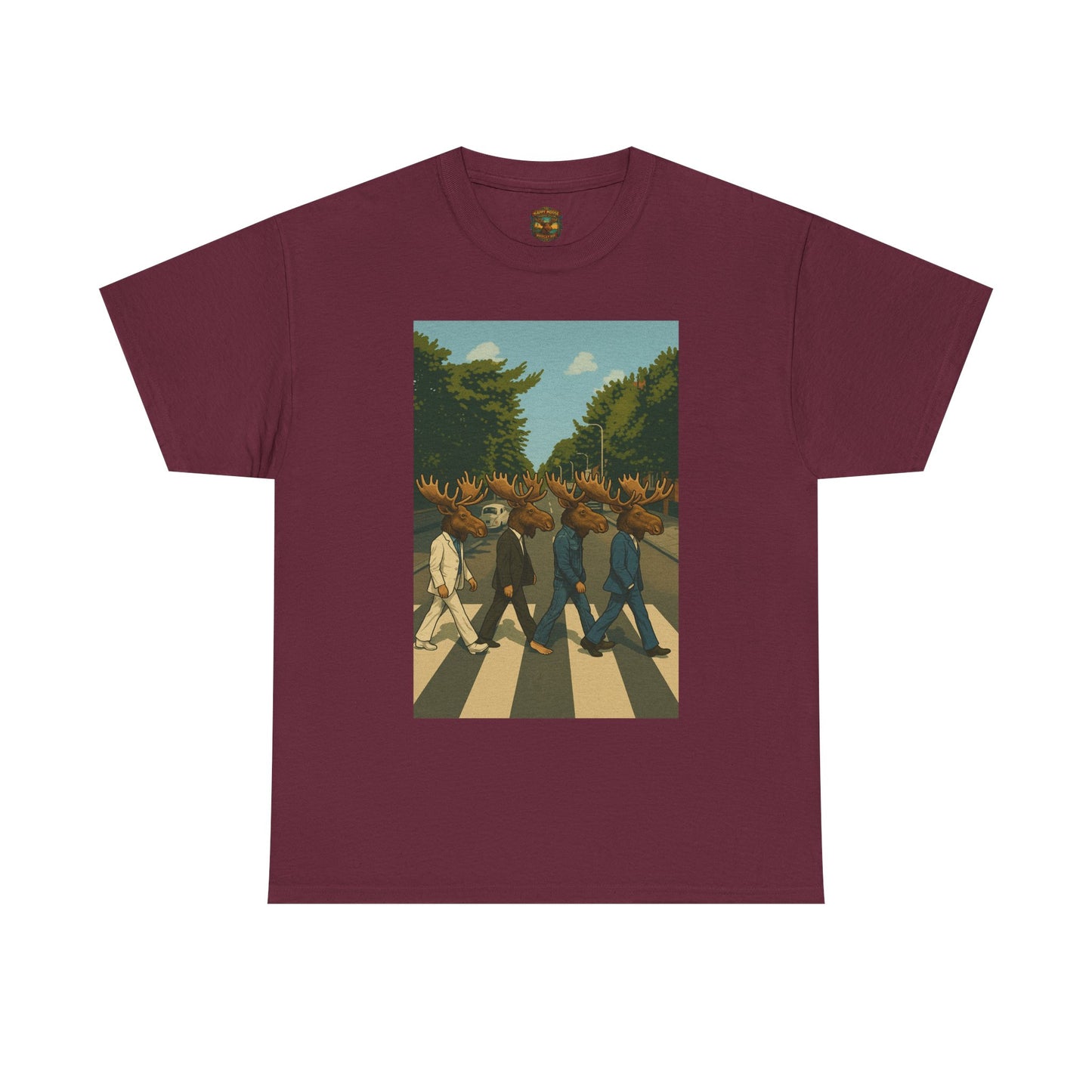 Moose Abbey Road Tee — Retro Parody Band Graphic T-Shirt