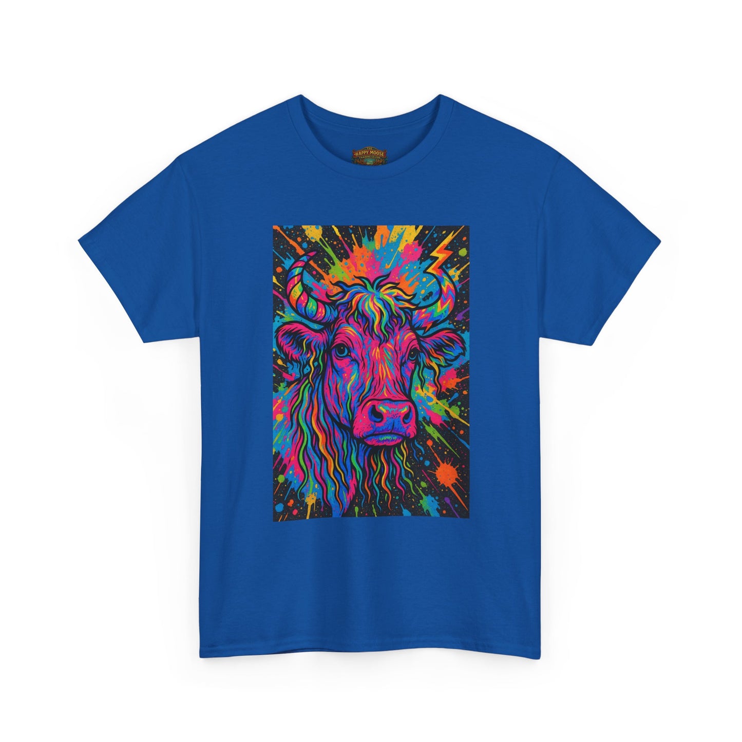 Psychedelic Highland Cow T-Shirt | Retro Rainbow Cow Art 4