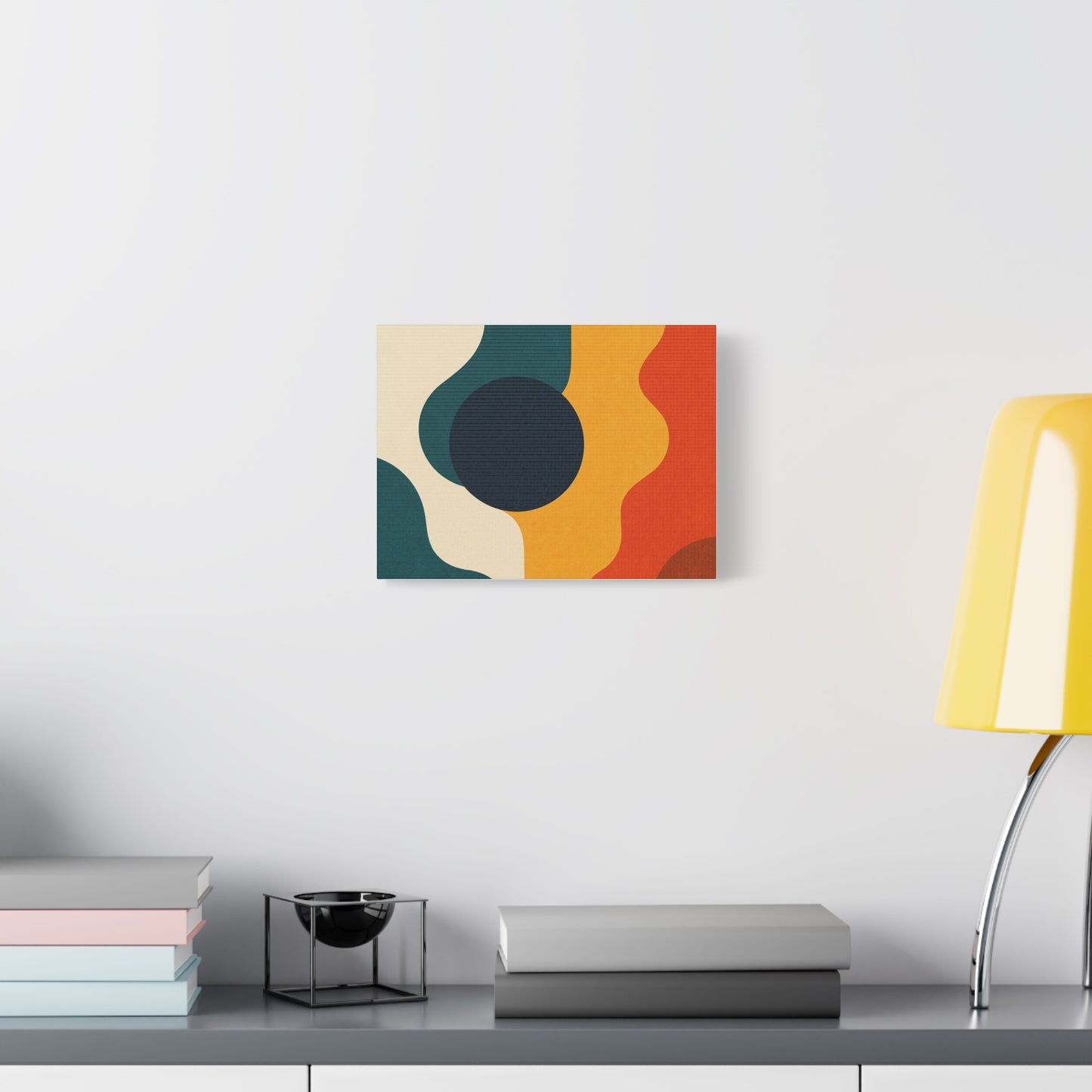 Abstract Retro Wave Matte Canvas Print — Mid Century Colorful Wall Art (Stretched 1.25")
