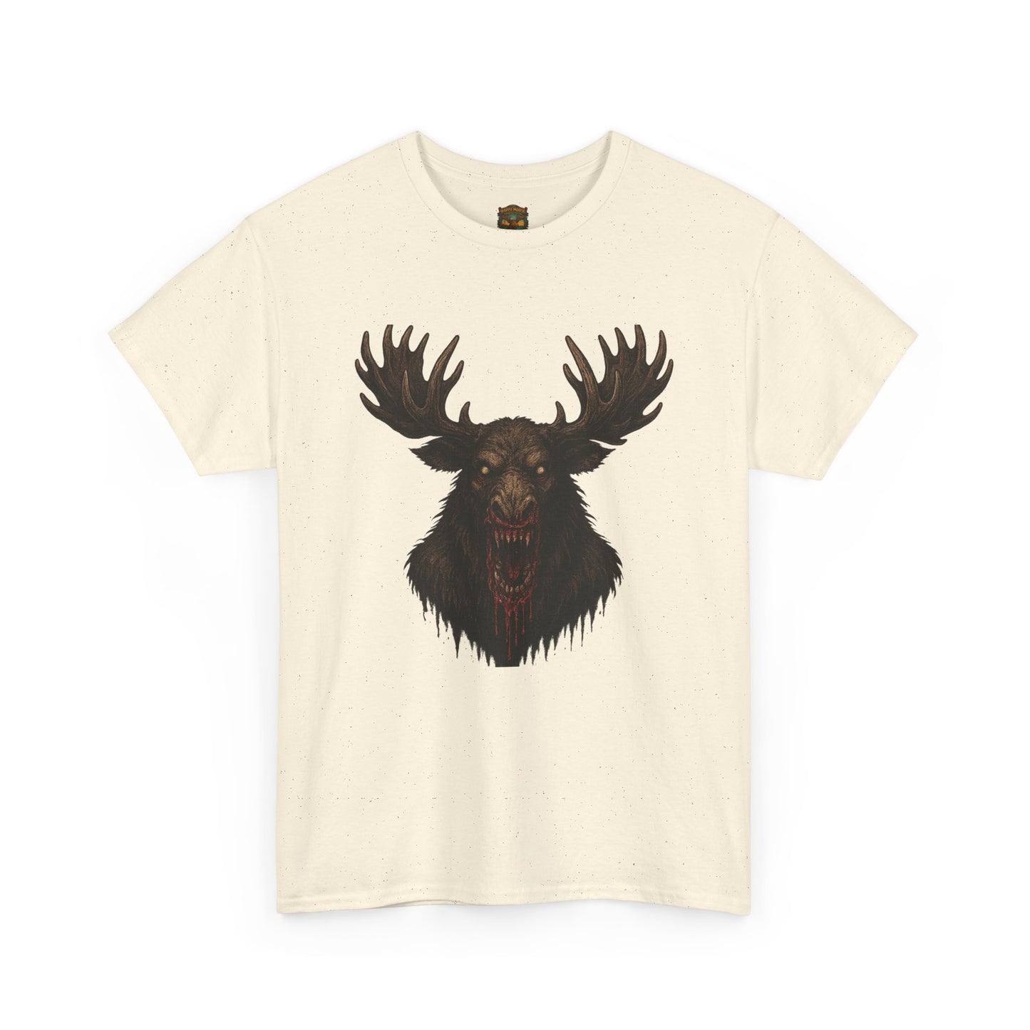 Moose Skull Graphic Tee — Dark Forest Horror Antler Shirt