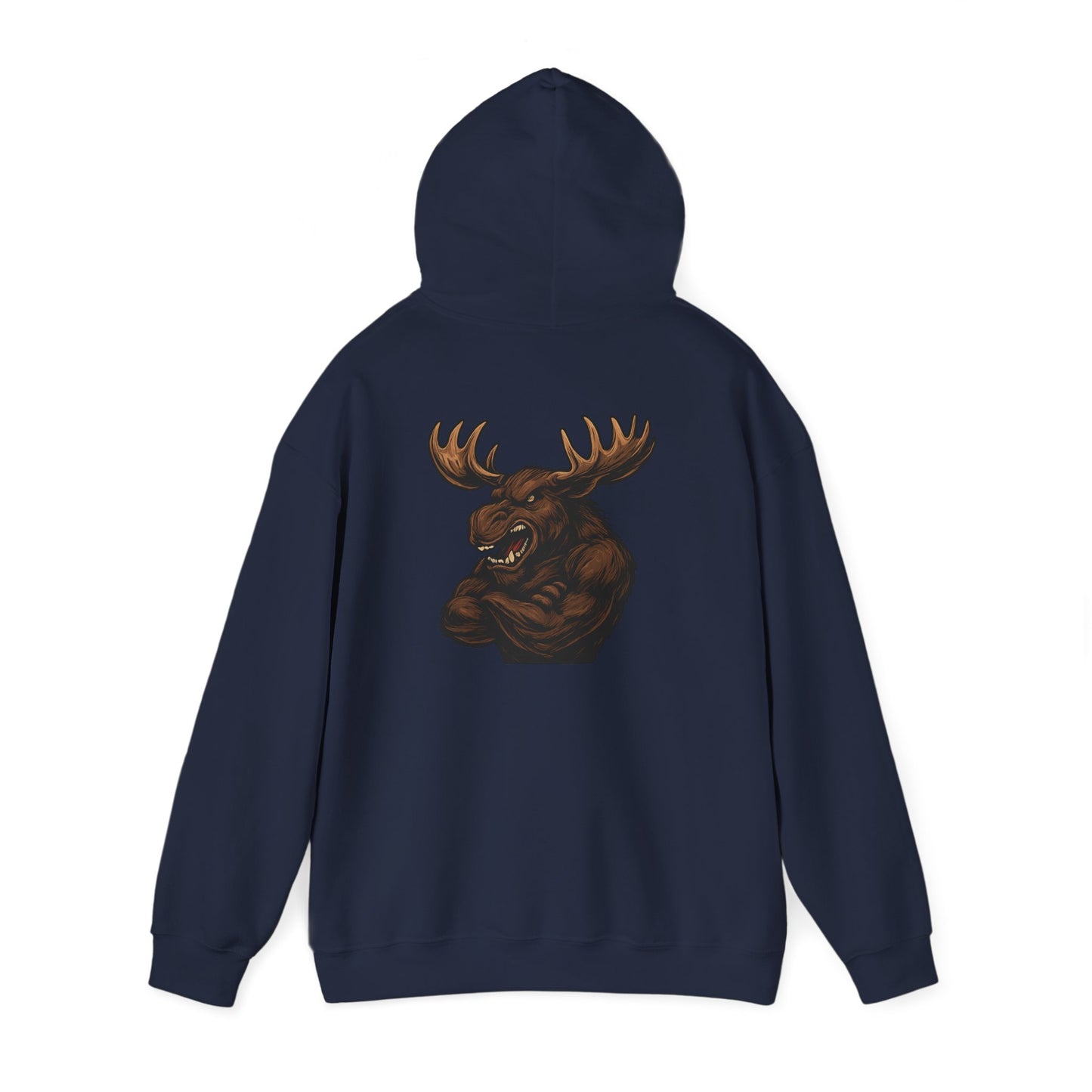Ferocious Moose Head Graphic Hoodie — Bold Wilderness Outdoor Pullover