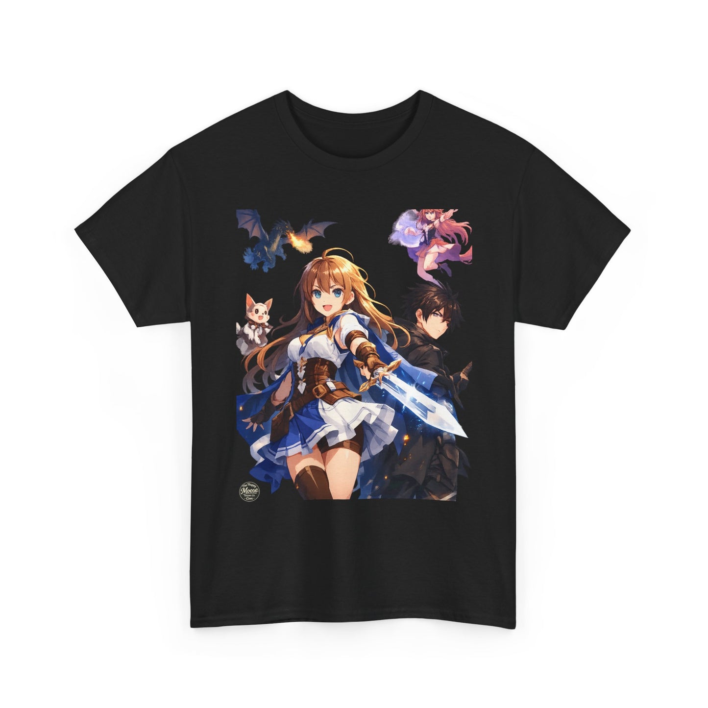 Fantasy Adventure Girl & Companion Anime T-Shirt #E002