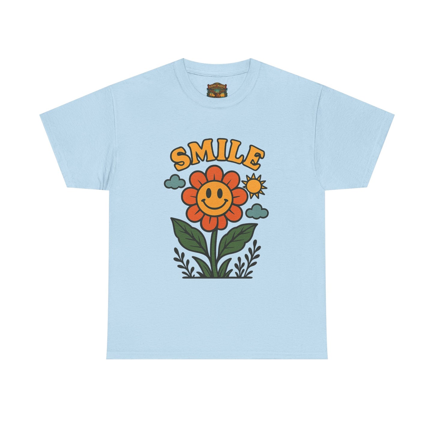 Smile With The Flowers T-Shirt | Floral Typography Tee