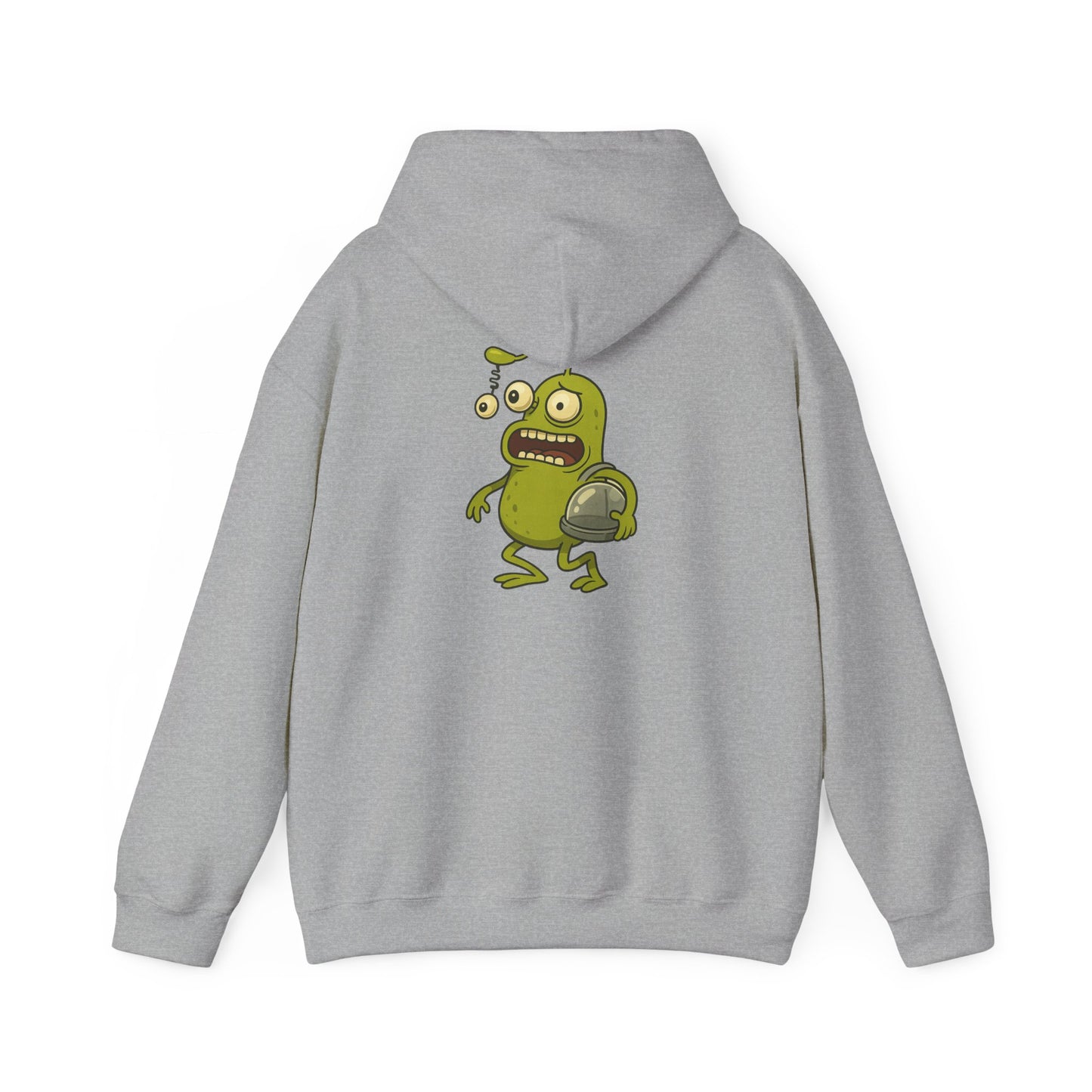 Alien Monster Hoodie — Cute Green Space Creature Graphic Hooded Sweatshirt