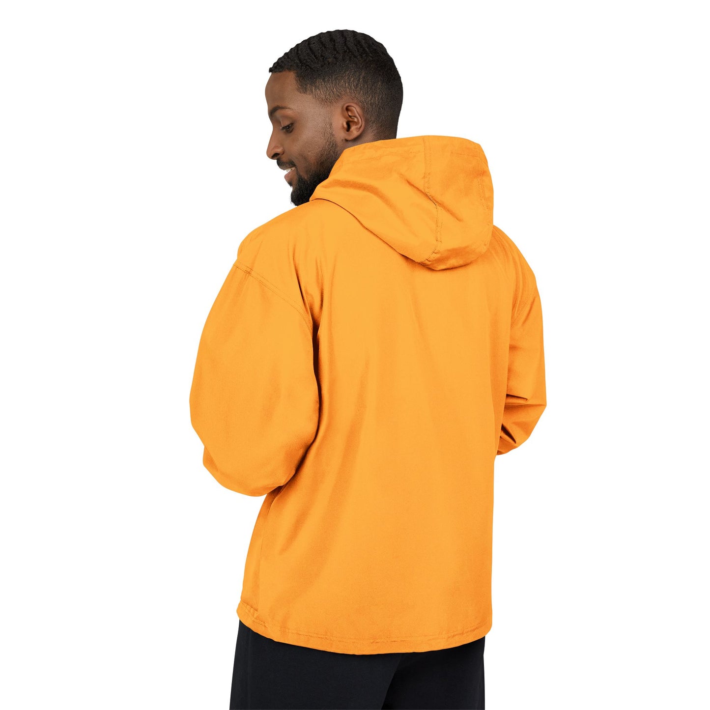 Yellow Packable Anorak Jacket — Small Green Crest Chest Logo