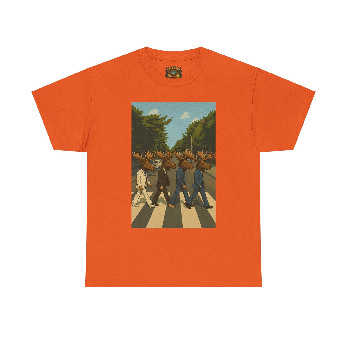 Moose Abbey Road Tee — Retro Parody Band Graphic T-Shirt