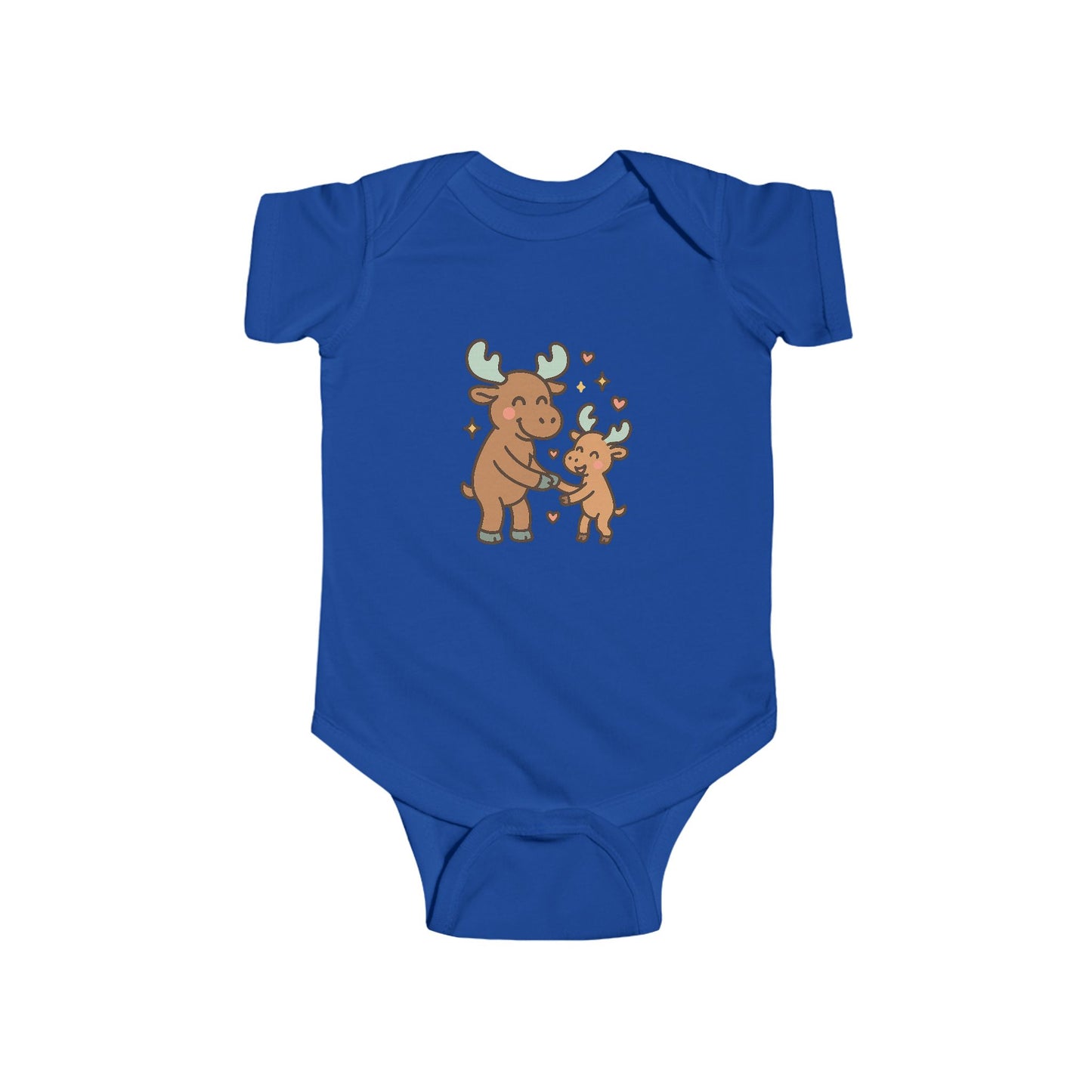 Baby Bodysuit — Cute Mama and Baby Moose Graphic, Woodland Nursery Infant One-Piece