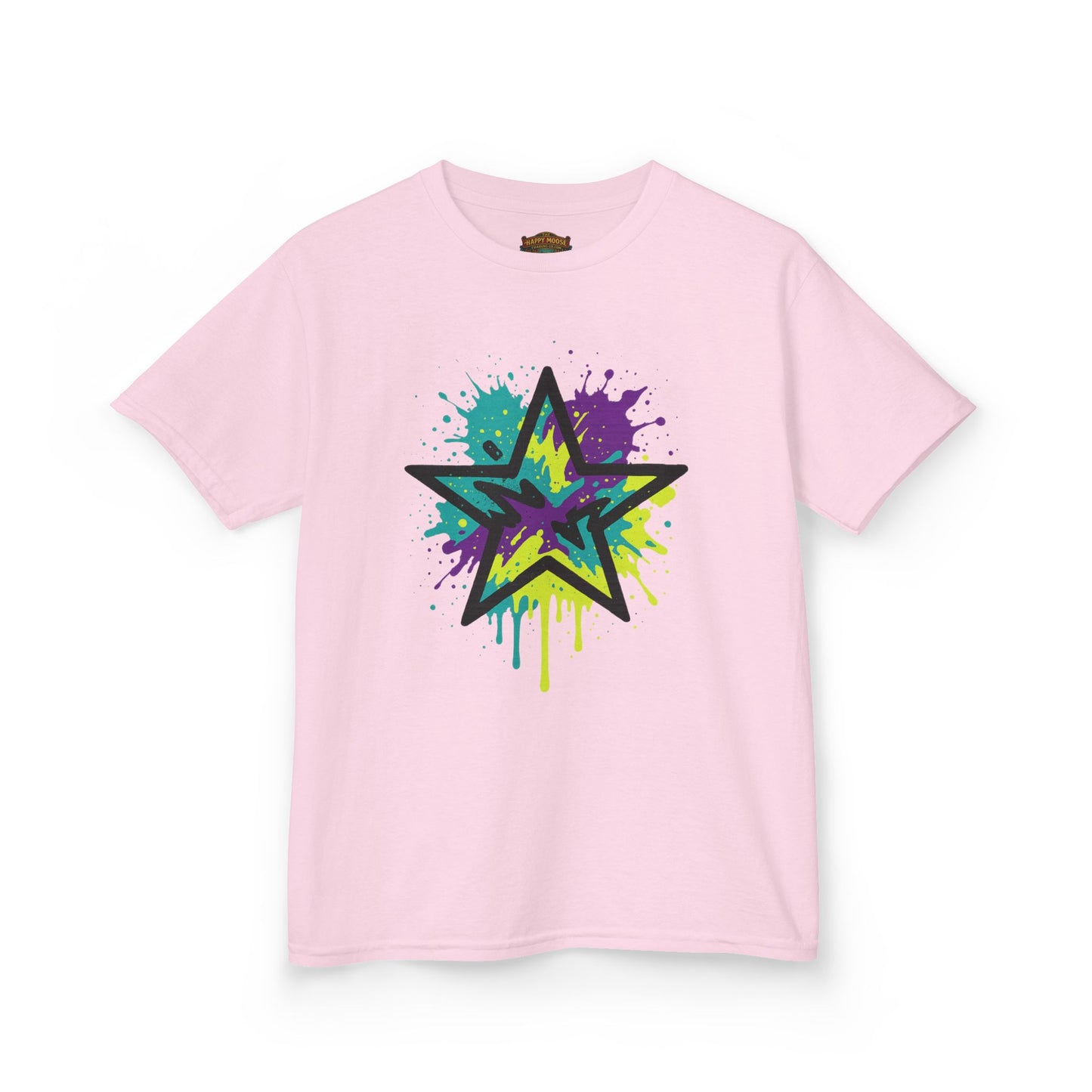 Kids Star Graffiti T-Shirt — Colorful Drip Street Art Tee