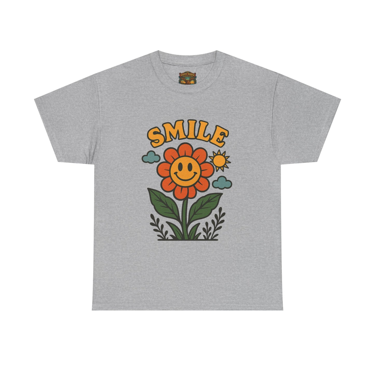 Smile With The Flowers T-Shirt | Floral Typography Tee