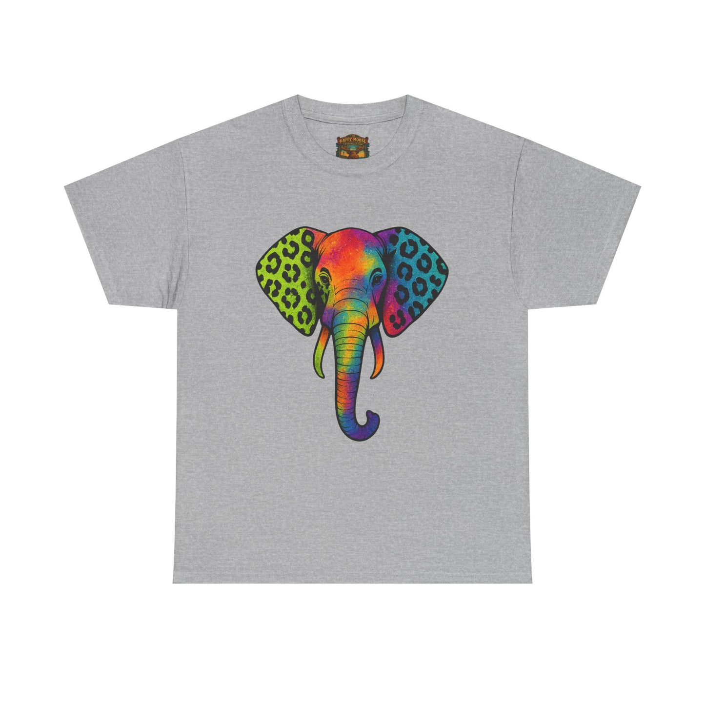 Colorful Leopard Print Elephant T-Shirt