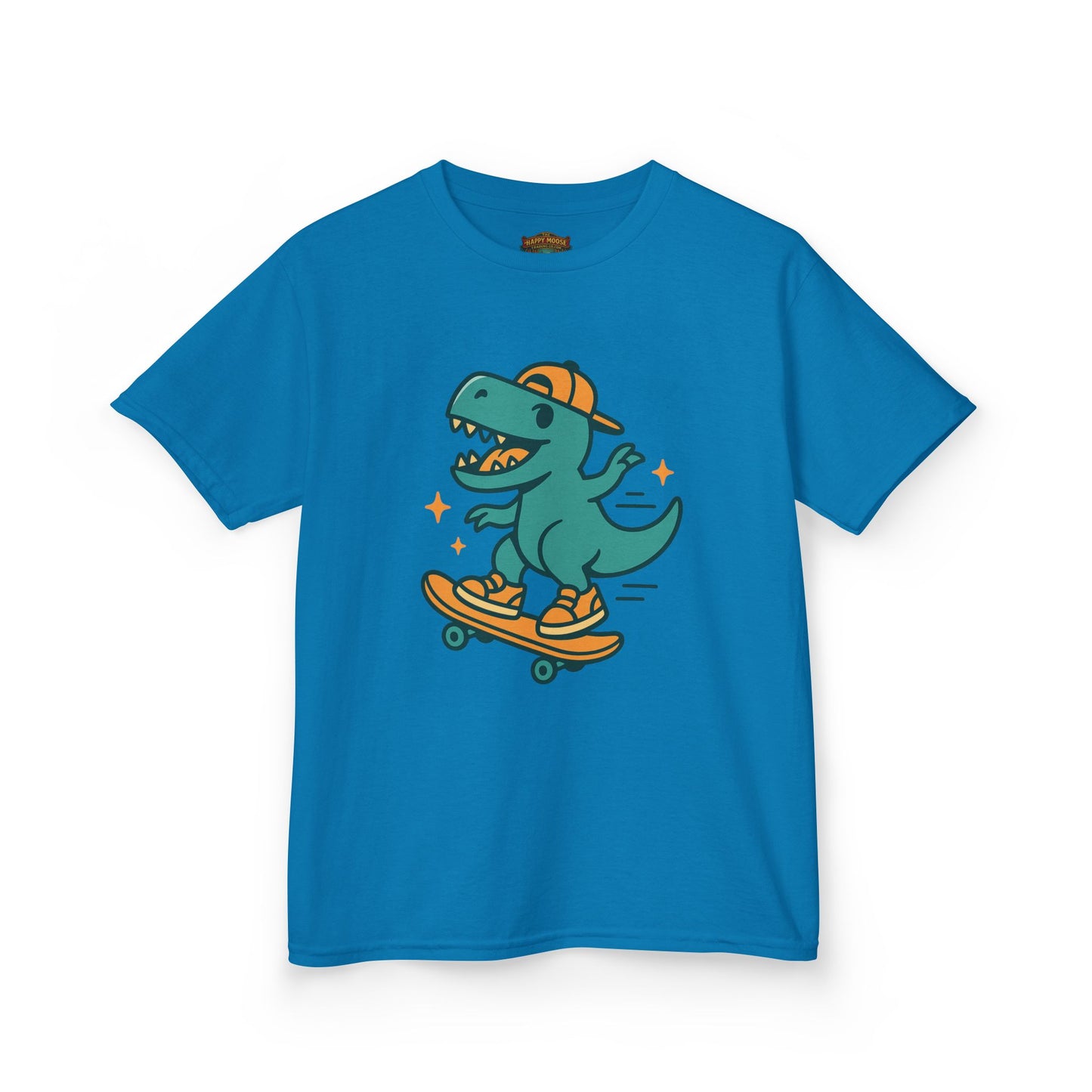 Kids Skateboarding Dino Tee — Cute Skateboard T‑Rex Graphic Shirt