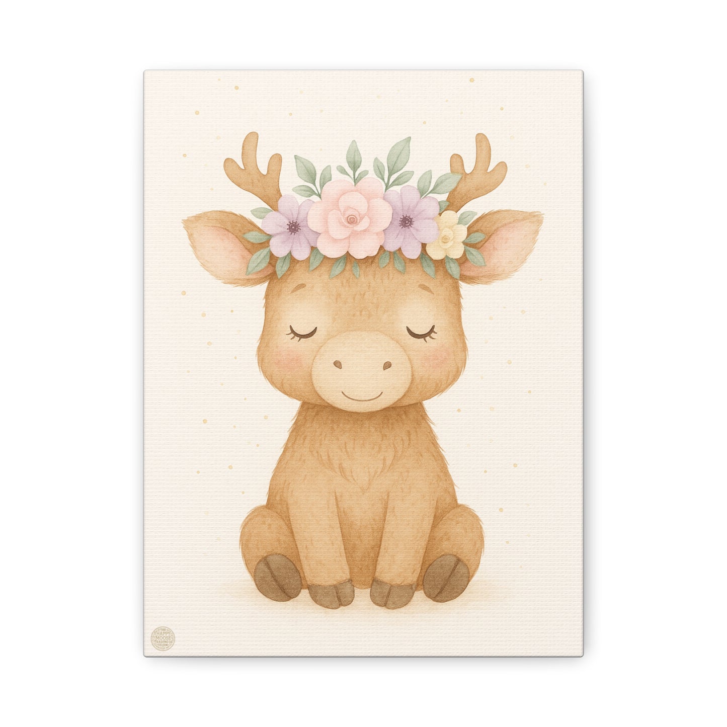 Woodland Baby Deer Canvas Print — Cute Nursery Wall Art