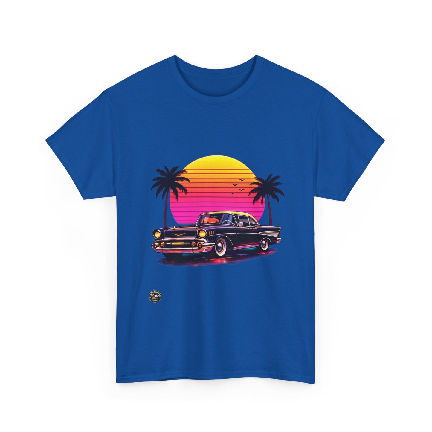 Retro Sunset Classic Car T‑Shirt  EC011