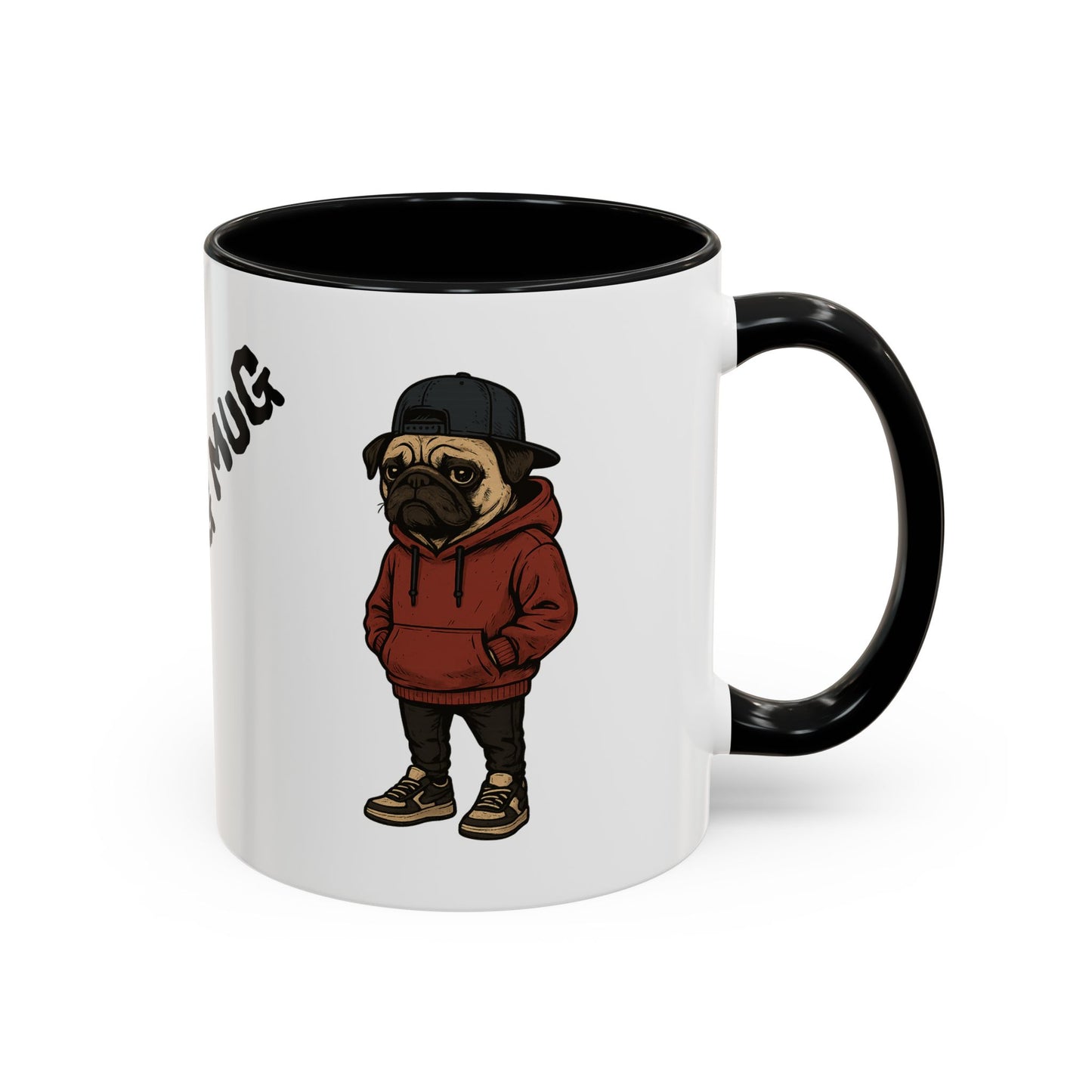 The Pug Mug Accent Coffee Mug — Cute Pug Cartoon Gift (11/15oz)