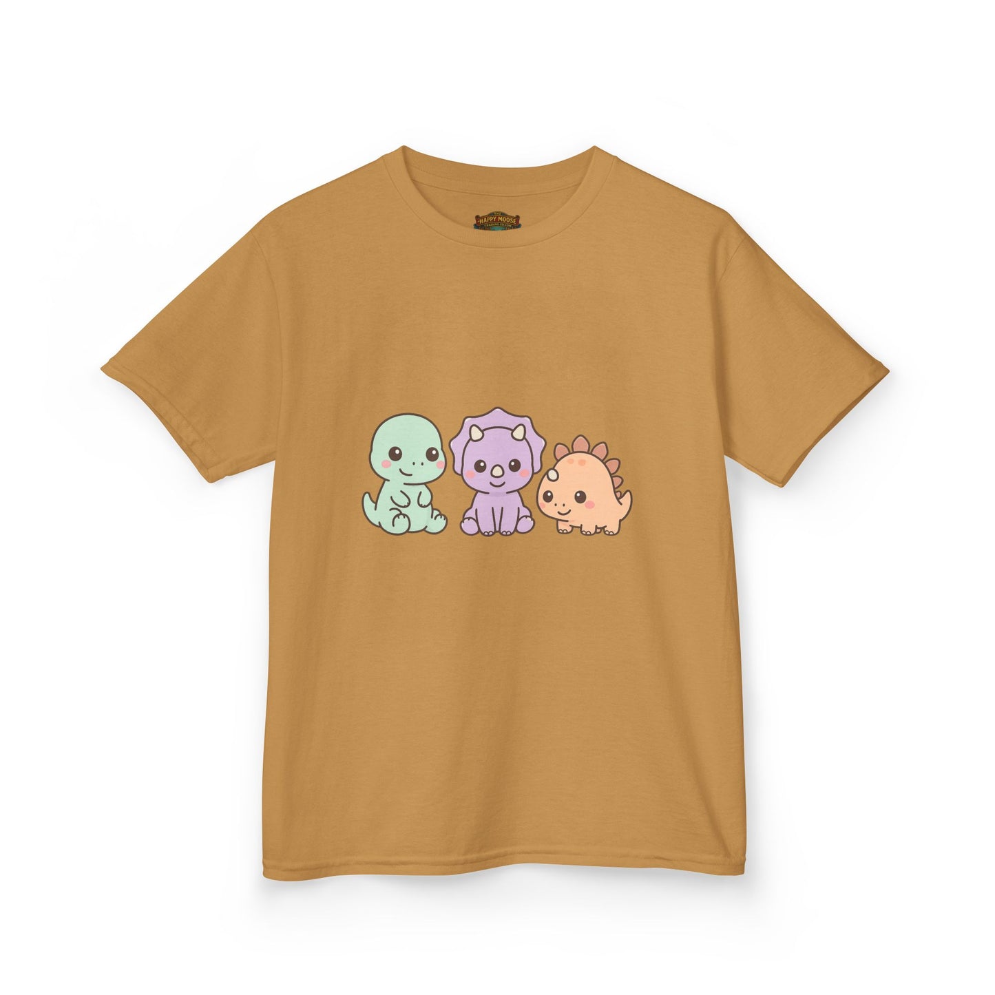 Kids Dino Trio T‑Shirt — Cute Pastel Dinosaur Graphic Tee for Toddlers & Children