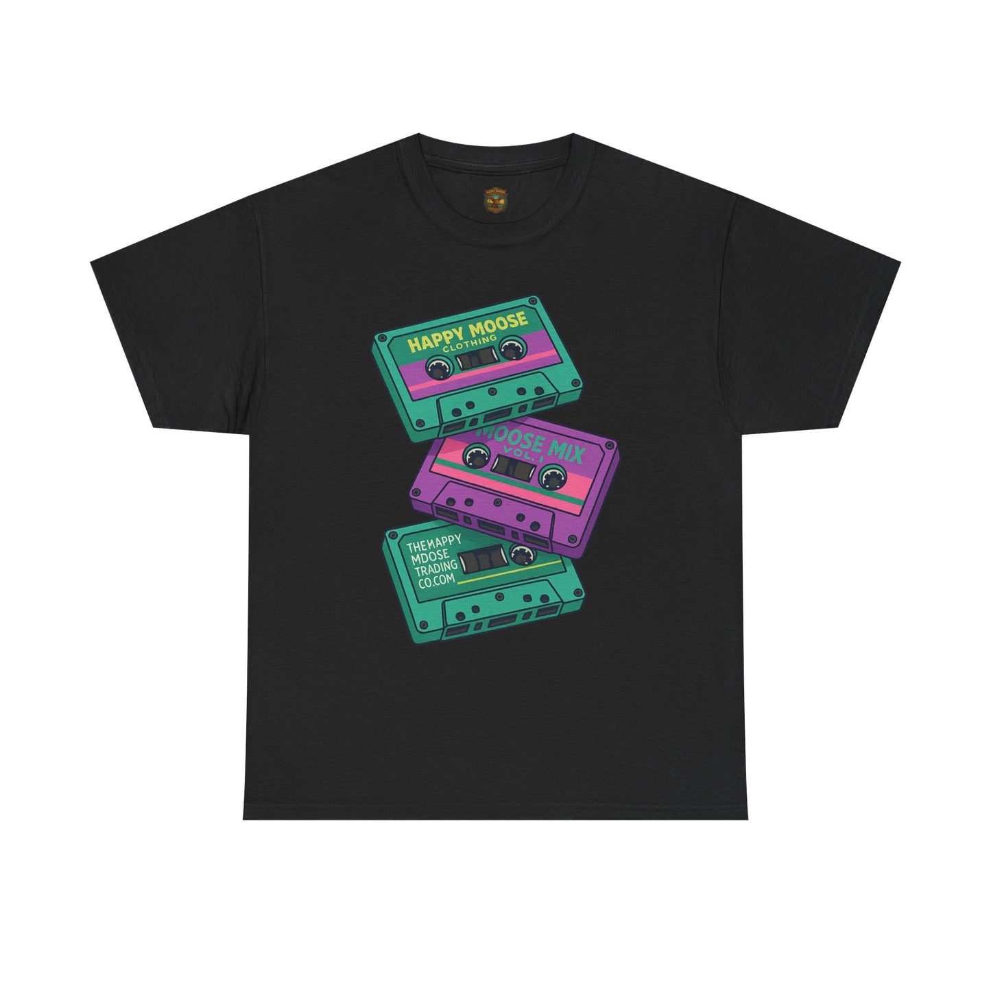 Cassette Stack Tee — Retro 80s Mixtape Graphic T-Shirt