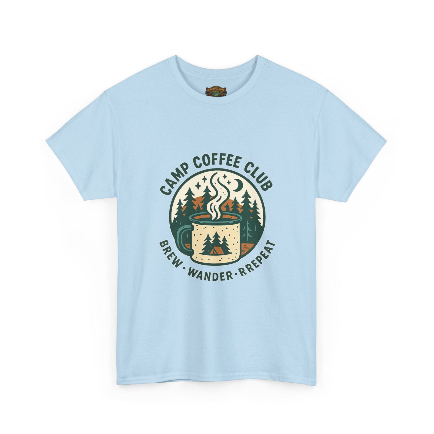 Camp Coffee T-Shirt — 'CAMP COFFEE' Retro Outdoor Tee
