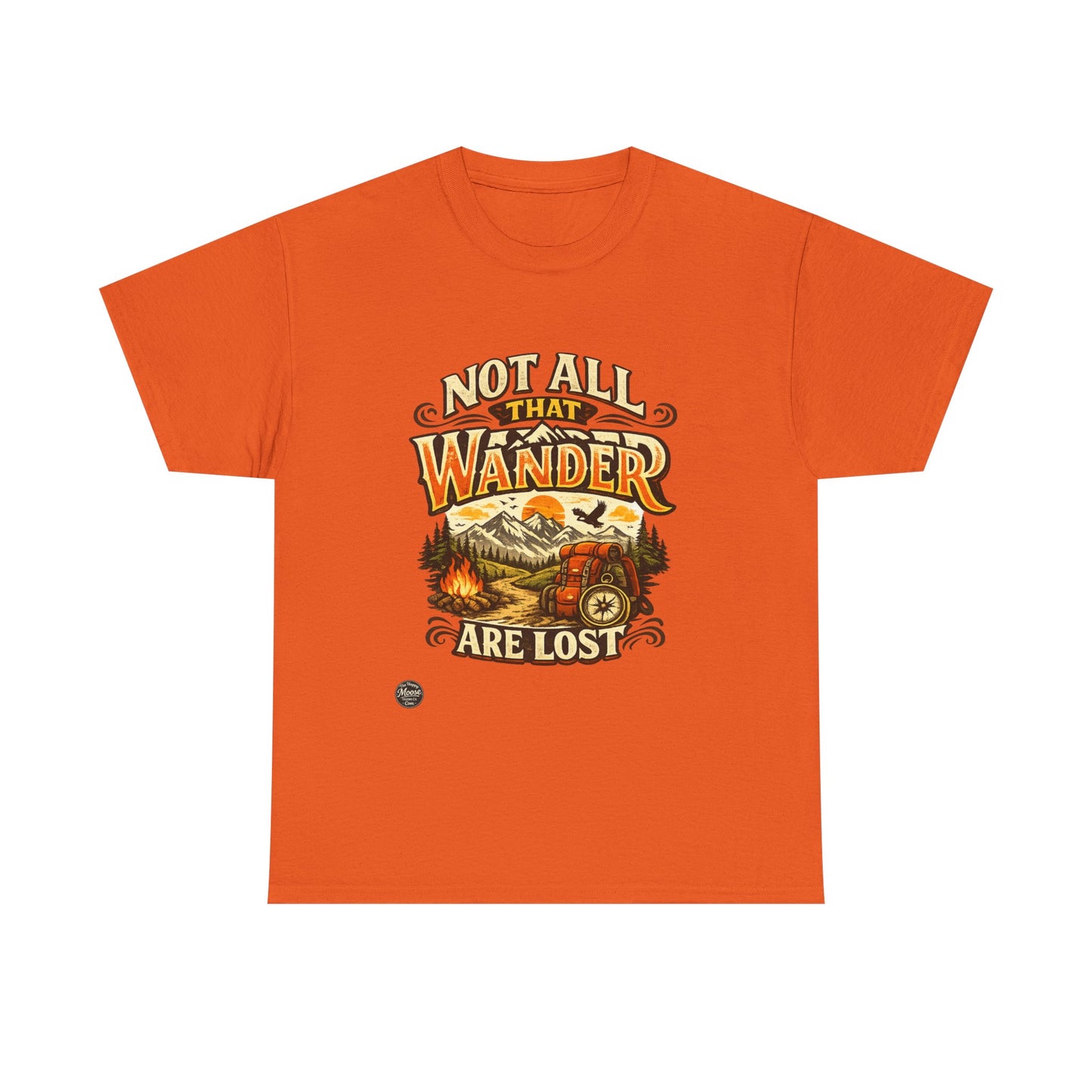 Wander Camper T‑Shirt — "Not All That Wander Are Lost" Adventure Tee
