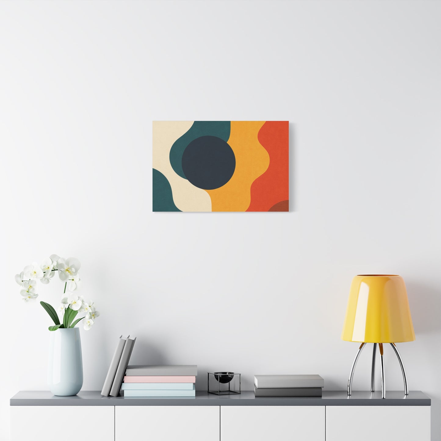 Abstract Retro Wave Matte Canvas Print — Mid Century Colorful Wall Art (Stretched 1.25")
