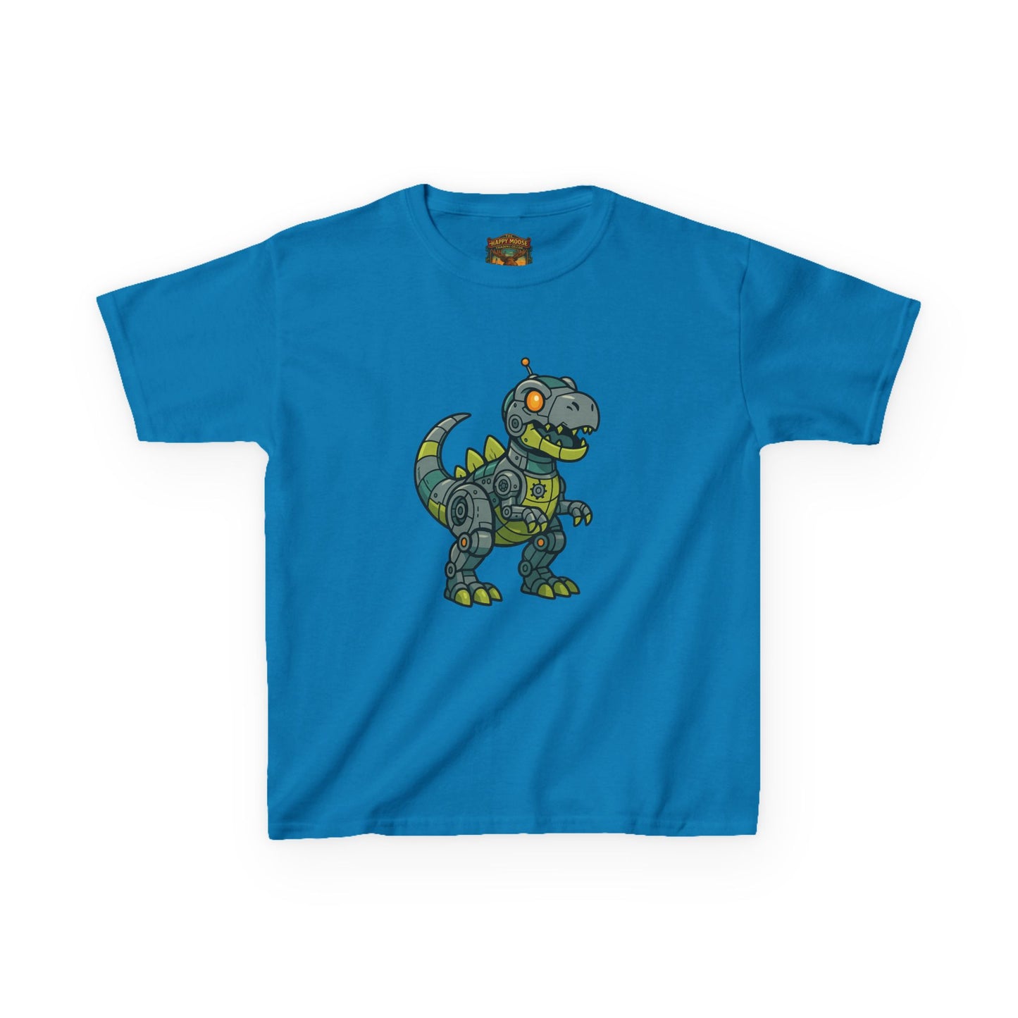 Kids Robot Dinosaur T‑Shirt — Cute Mech T‑Rex Graphic Tee for Boys & Girls