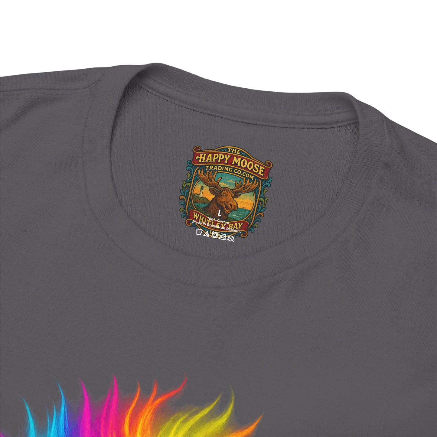 Rainbow Buffalo T-Shirt — Colorful Neon Bison Graphic Tee