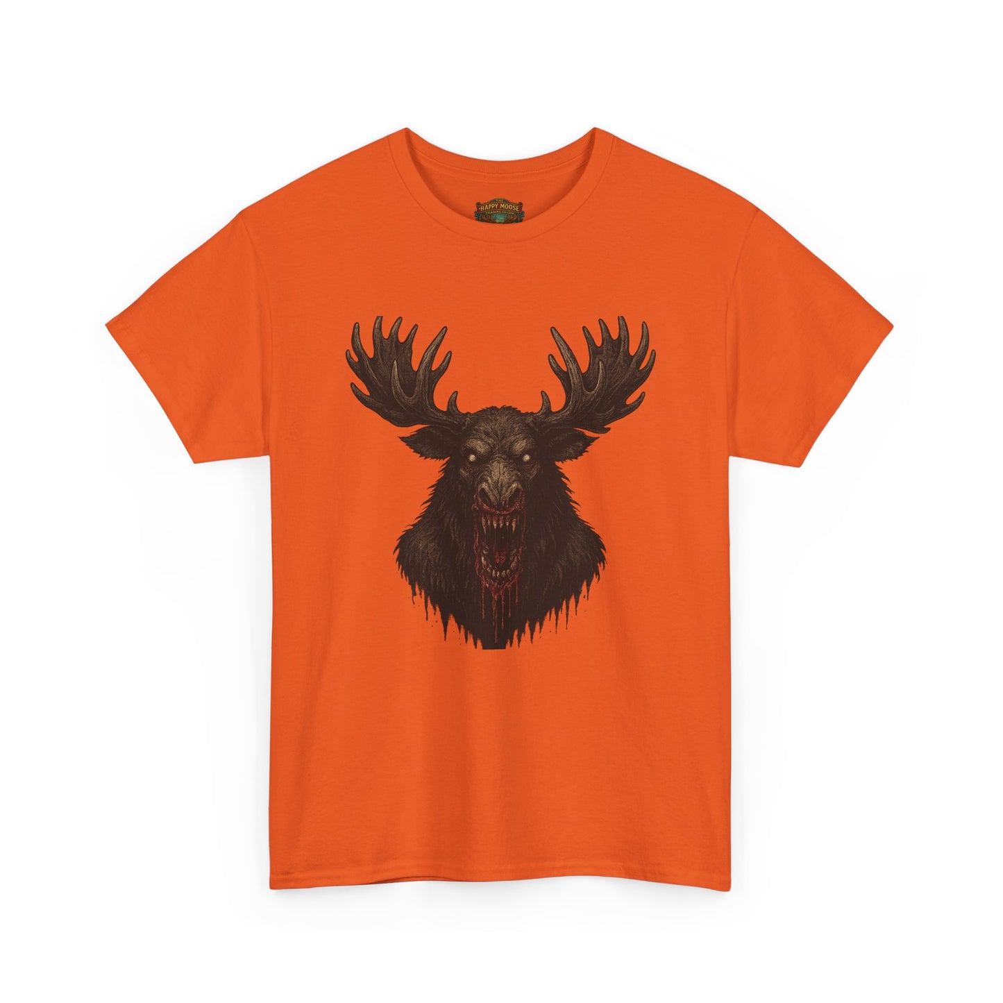 Moose Skull Graphic Tee — Dark Forest Horror Antler Shirt