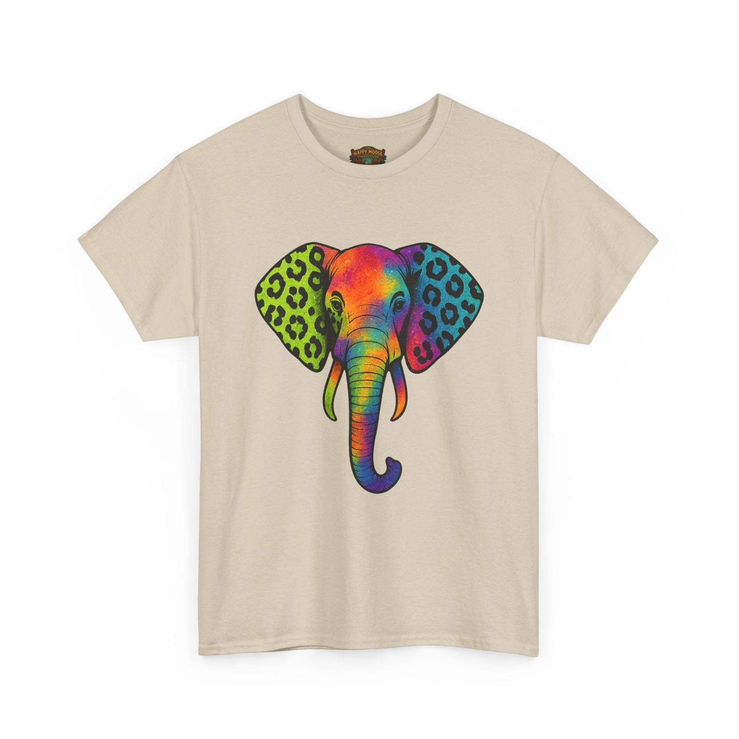Colorful Leopard Print Elephant T-Shirt