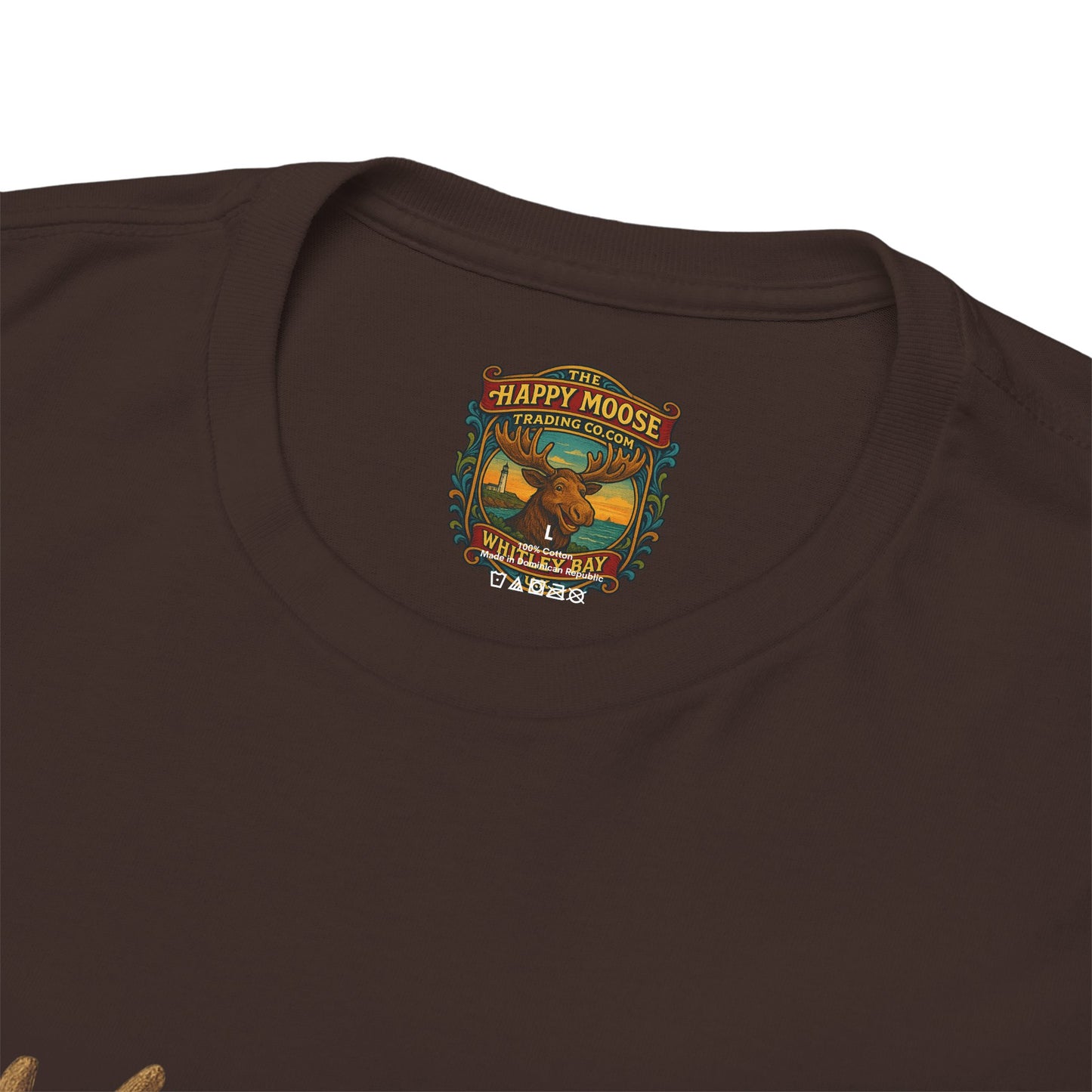 Surreal Moose Head Suit T‑Shirt — 'Man with Antlers' Artistic Graphic Tee