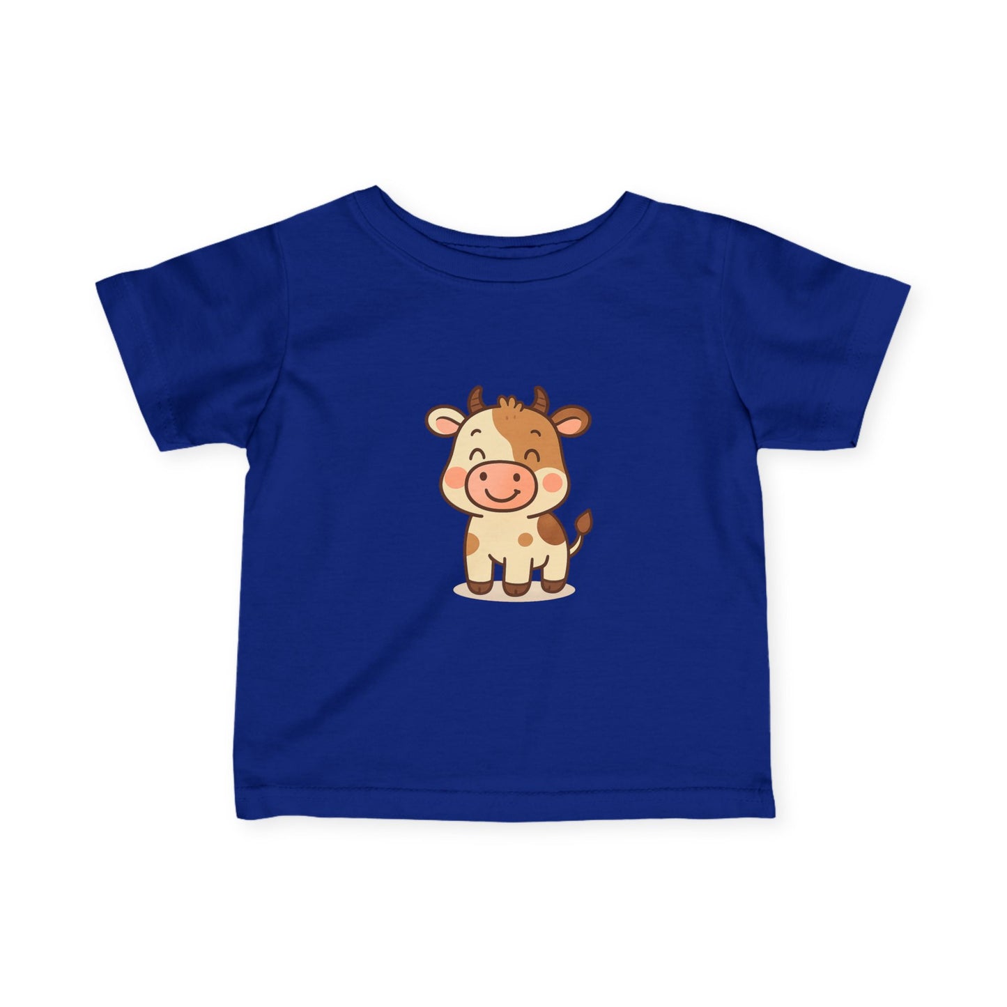 Cute Cartoon Cow Infant Tee - Baby Cow Graphic Shirt