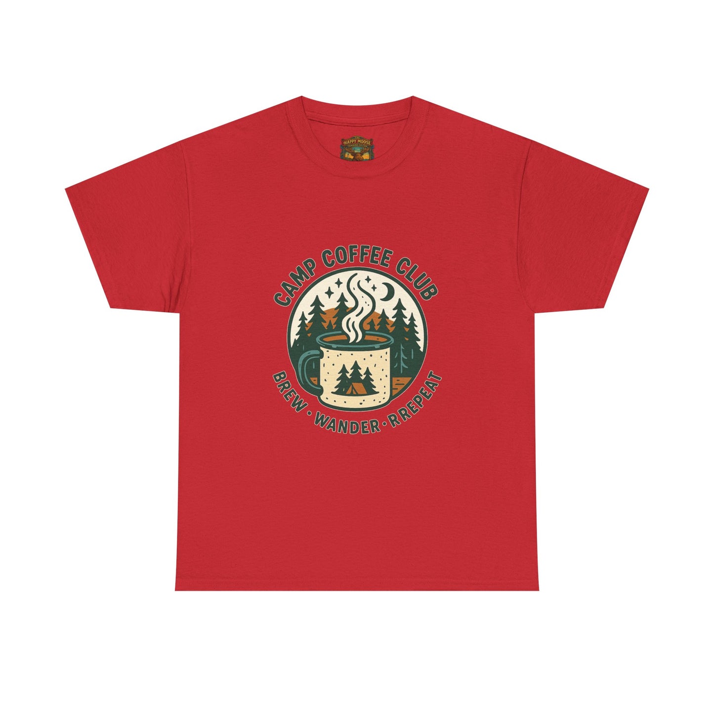 Camp Coffee T-Shirt — 'CAMP COFFEE' Retro Outdoor Tee