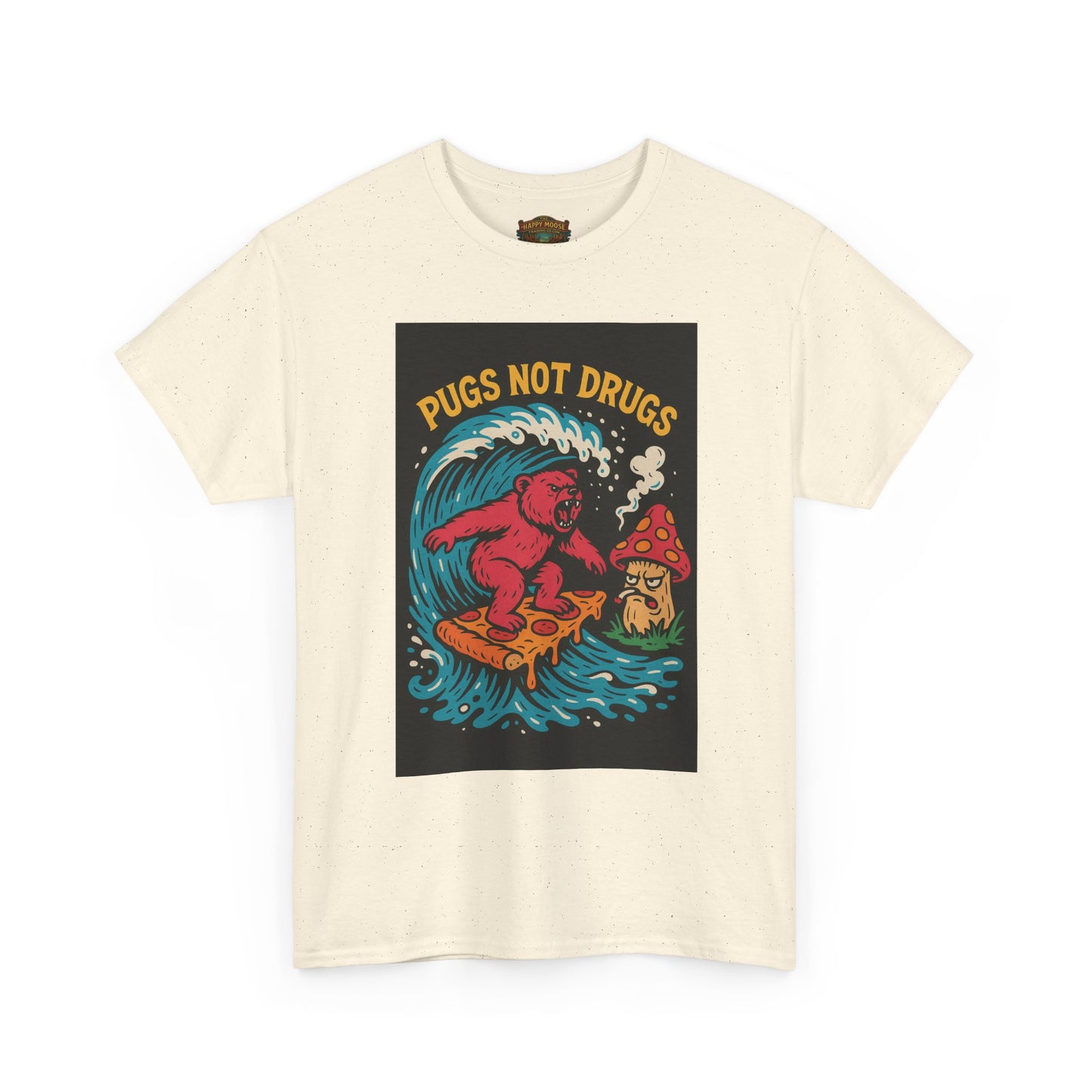 Pugs Not Drugs T-Shirt | Funny Pug Anti-Drug Design