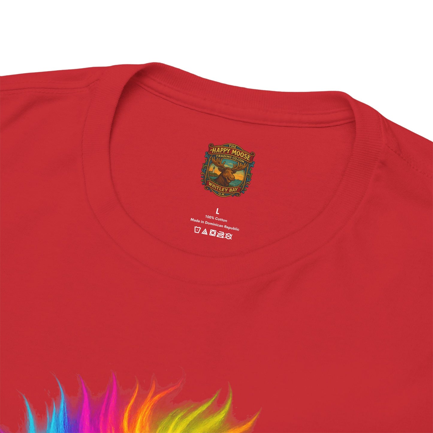 Rainbow Highland Cow T-Shirt — Colourful Neon Graphic Tee