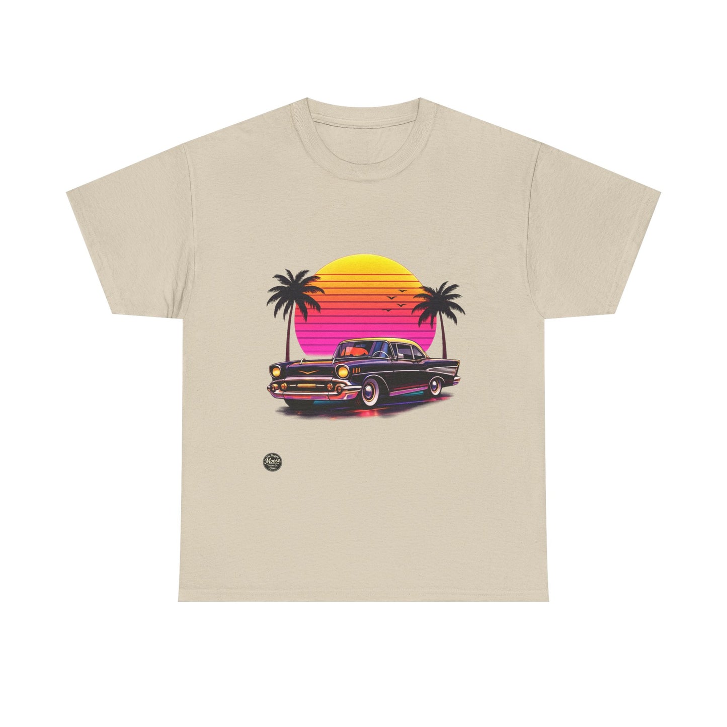 Retro Sunset Classic Car T‑Shirt  EC011