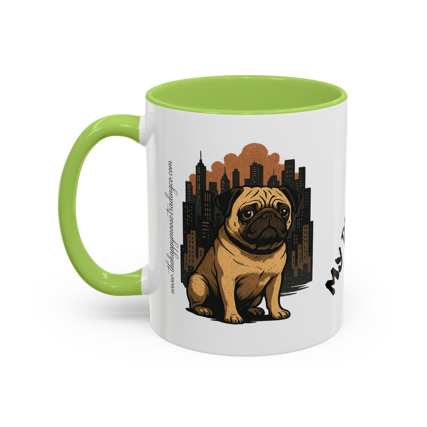 My Pug Mug Coffee Mug — Rustic Mountain Sunset Design