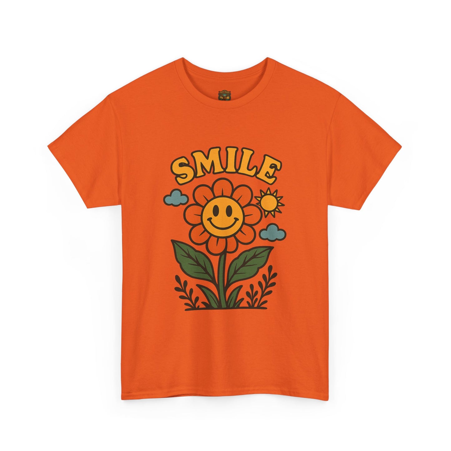 Smile With The Flowers T-Shirt | Floral Typography Tee