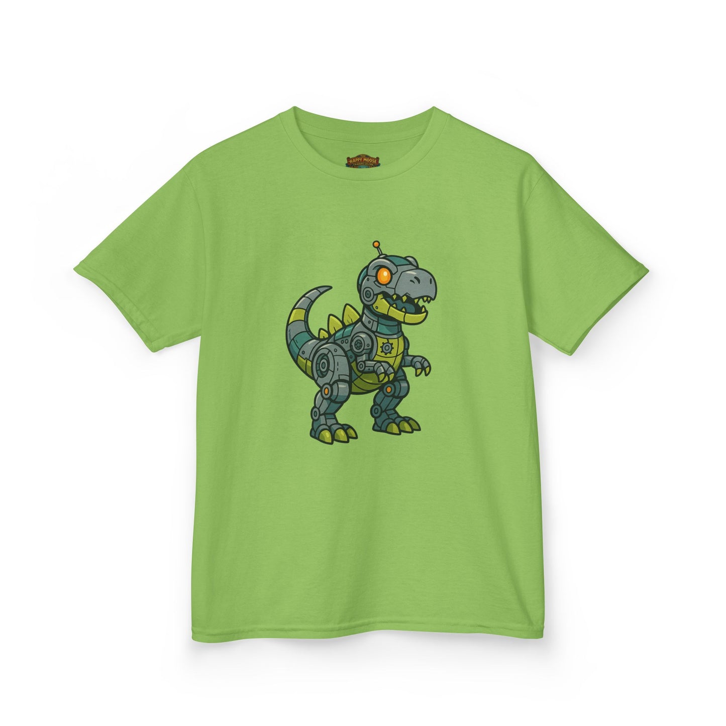 Kids Robot Dinosaur T‑Shirt — Cute Mech T‑Rex Graphic Tee for Boys & Girls