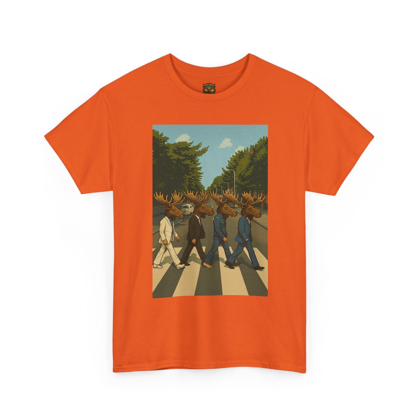 Moose Abbey Road Tee — Retro Parody Band Graphic T-Shirt