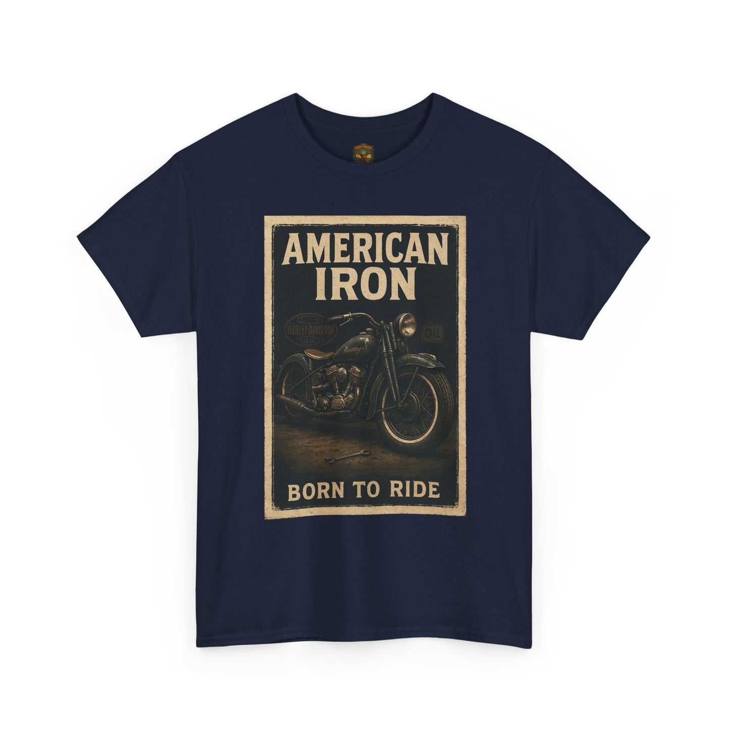 American Iron motorcycle poster Tee | Born to Ride vintage biker graphic T-Shirt