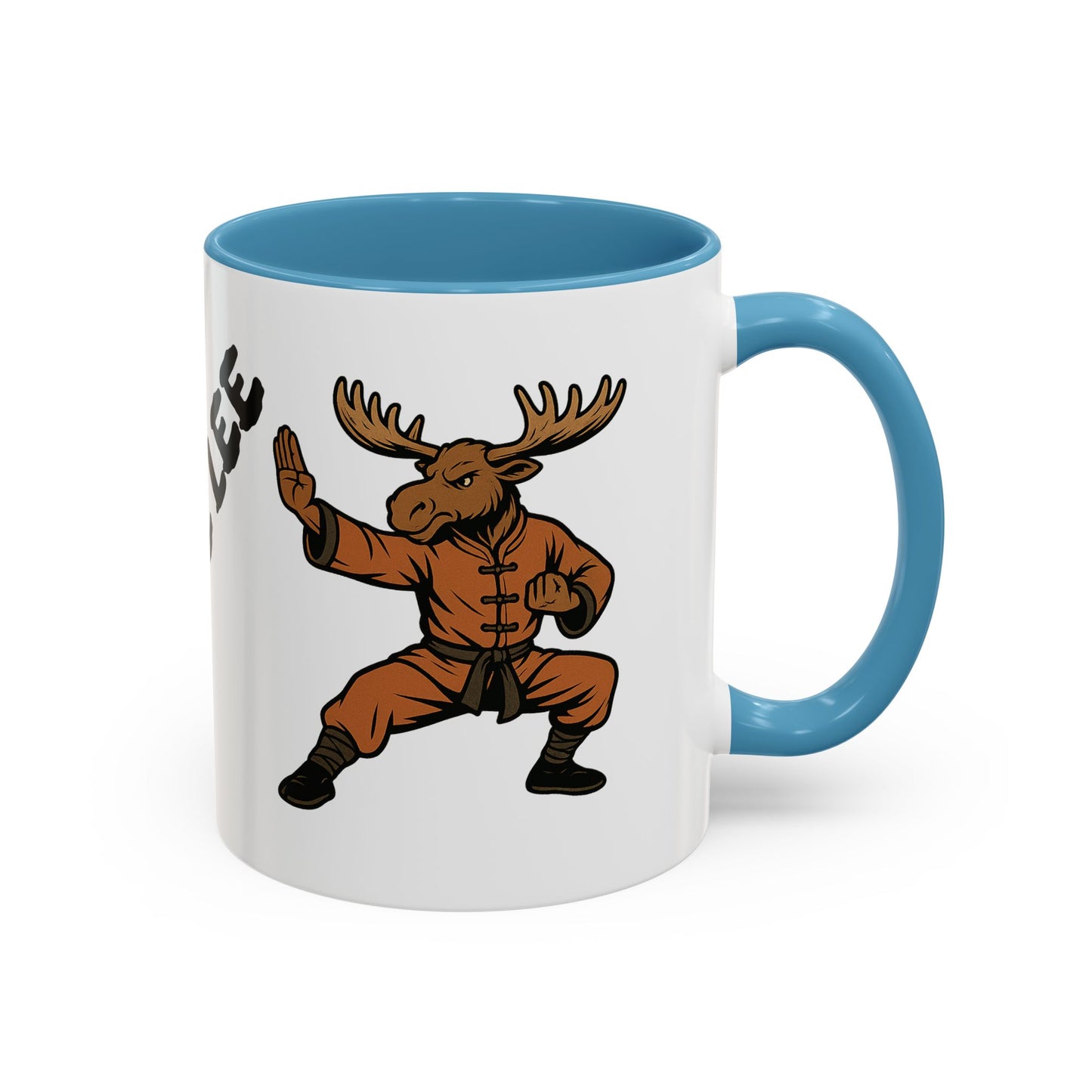 Moose Lee Martial Arts Accent Coffee Mug — Funny Moose Kung Fu 11/15oz