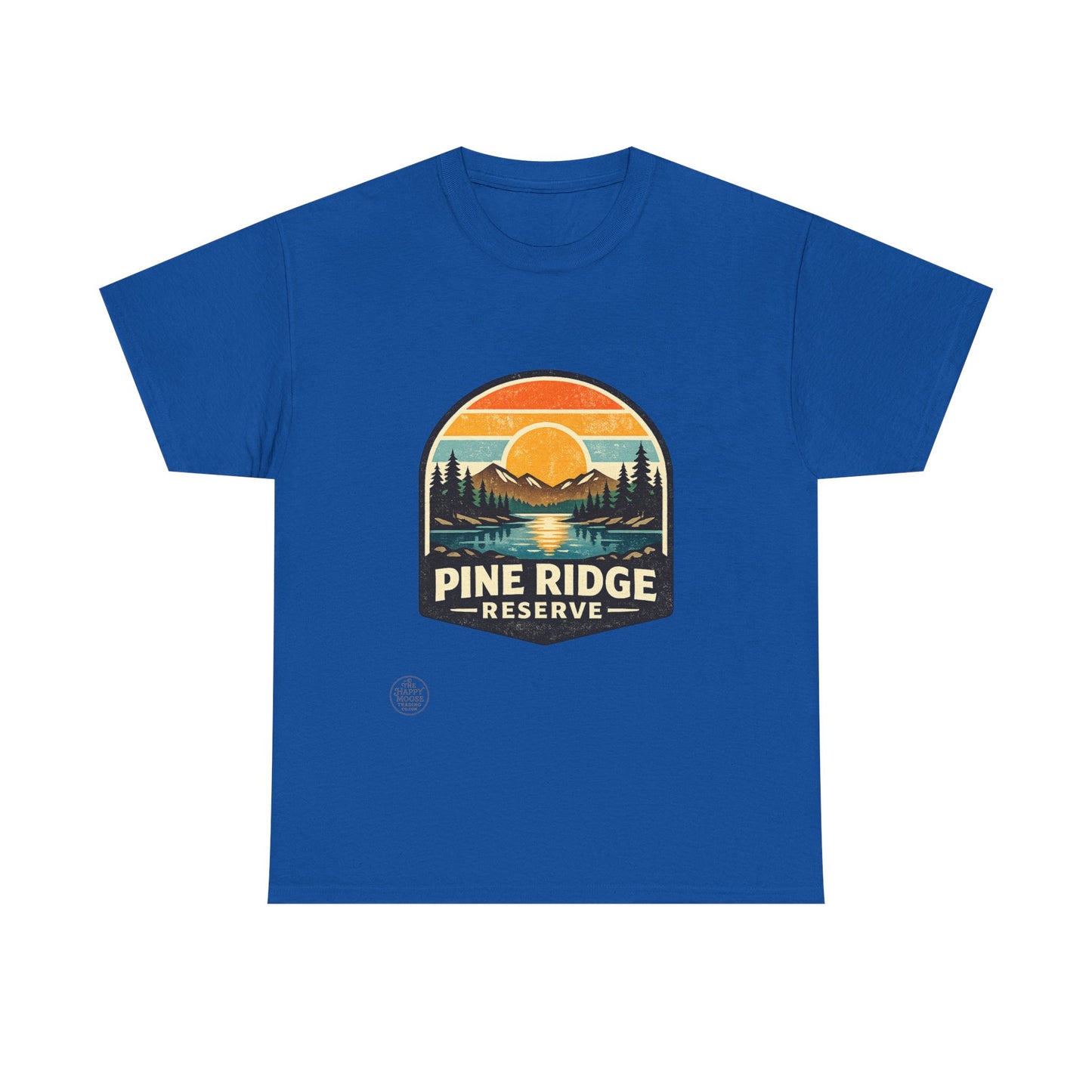 Pine Ridge Reserve TShirt — Vintage Sunset Mountain Camping T-Shirt